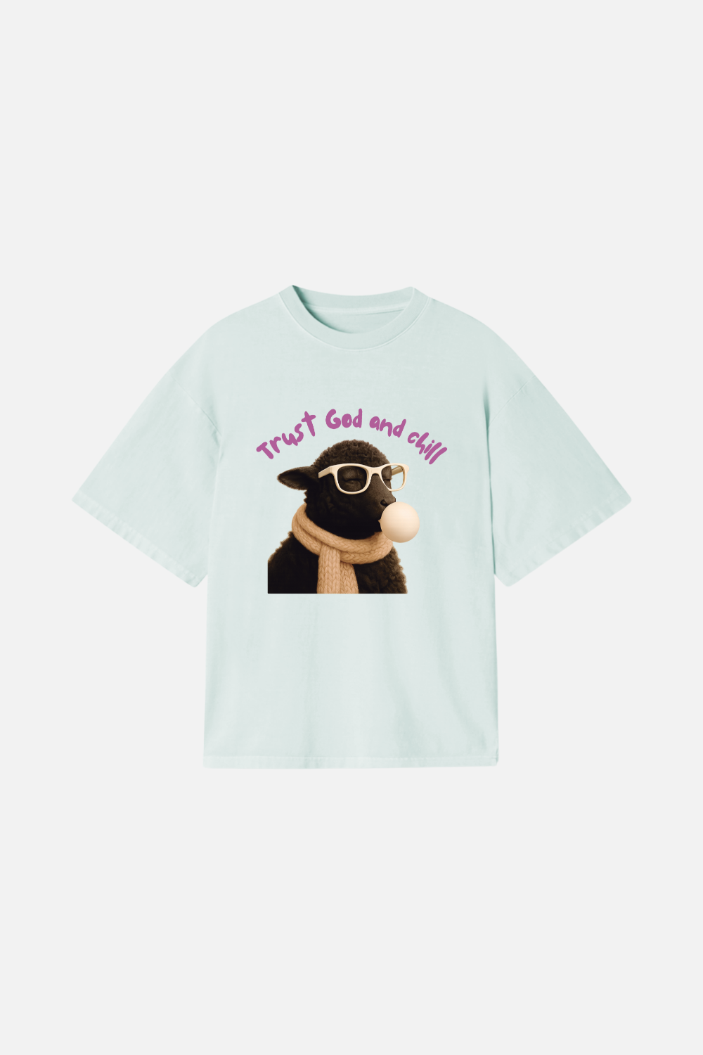 Camiseta Heavy Boxy Dois ou Mais - Trust God