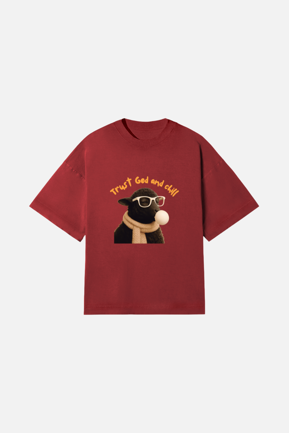 Camiseta Heavy Boxy Dois ou Mais - Trust God