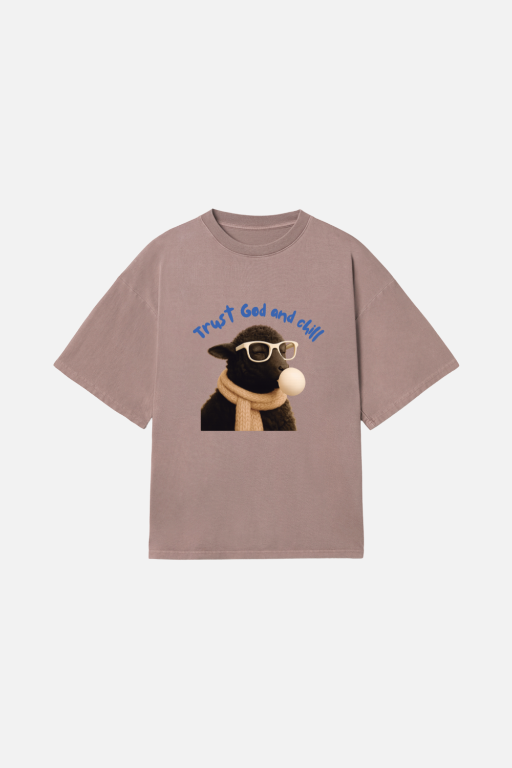 Camiseta Heavy Boxy Dois ou Mais - Trust God