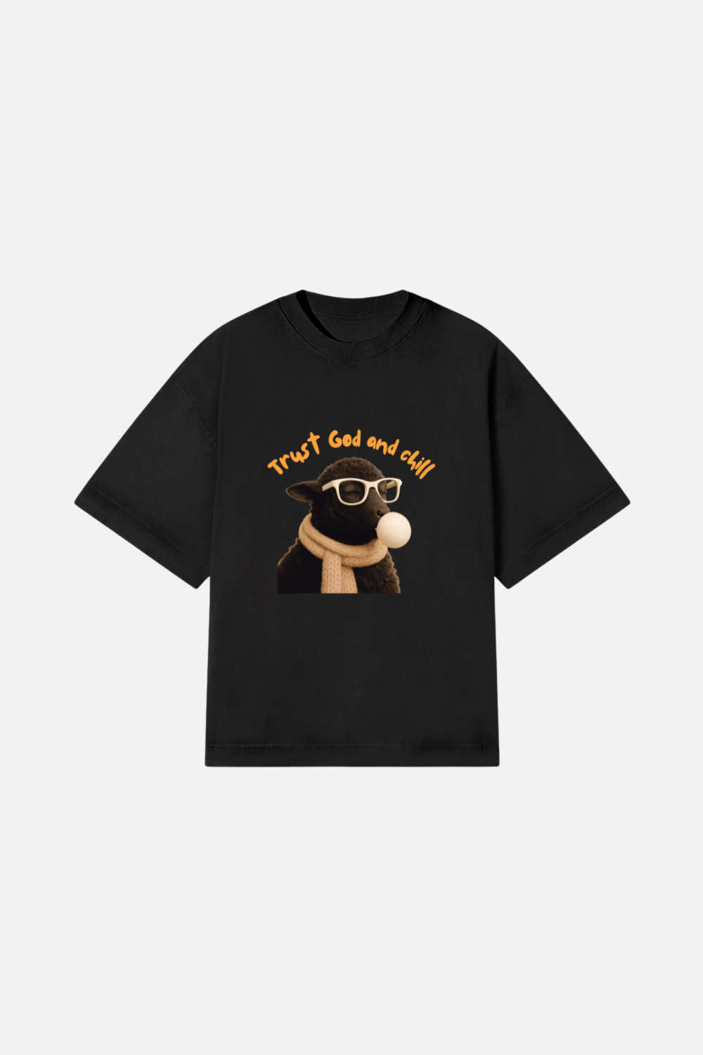 Camiseta Heavy Boxy Dois ou Mais - Trust God