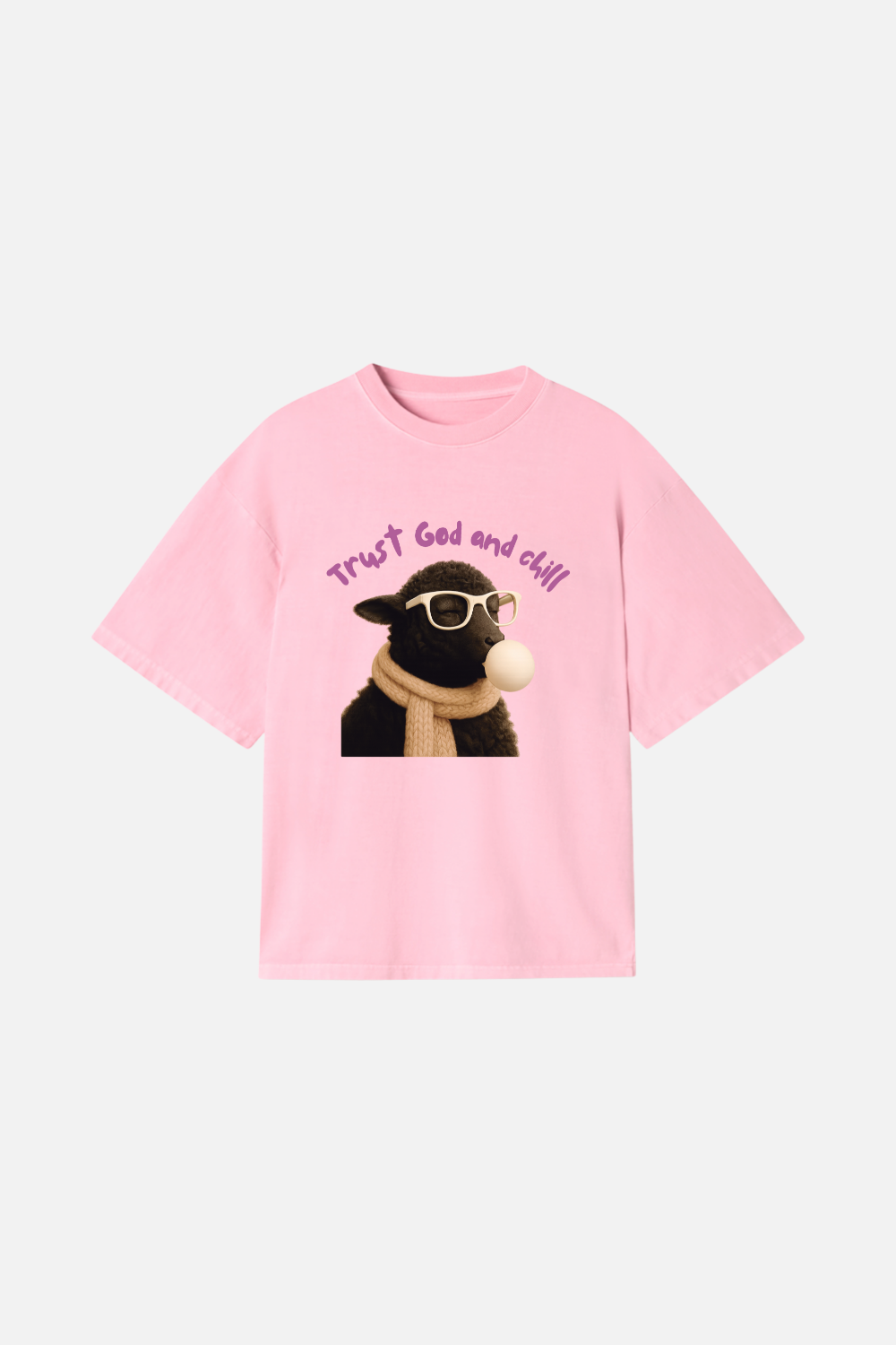 Camiseta Heavy Boxy Dois ou Mais - Trust God