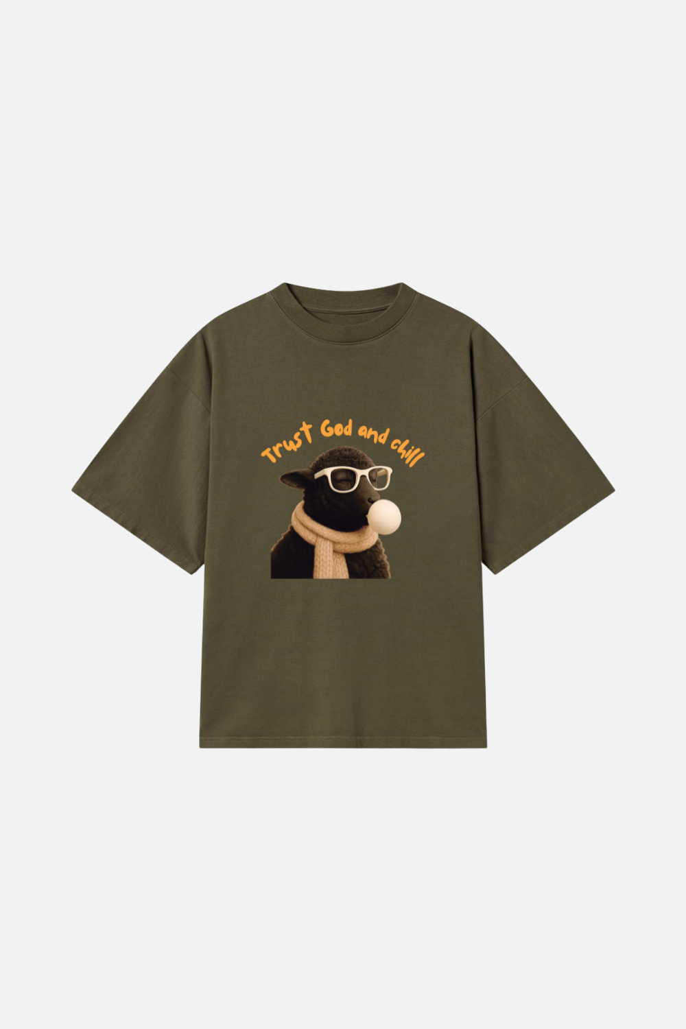 Camiseta Heavy Boxy Dois ou Mais - Trust God