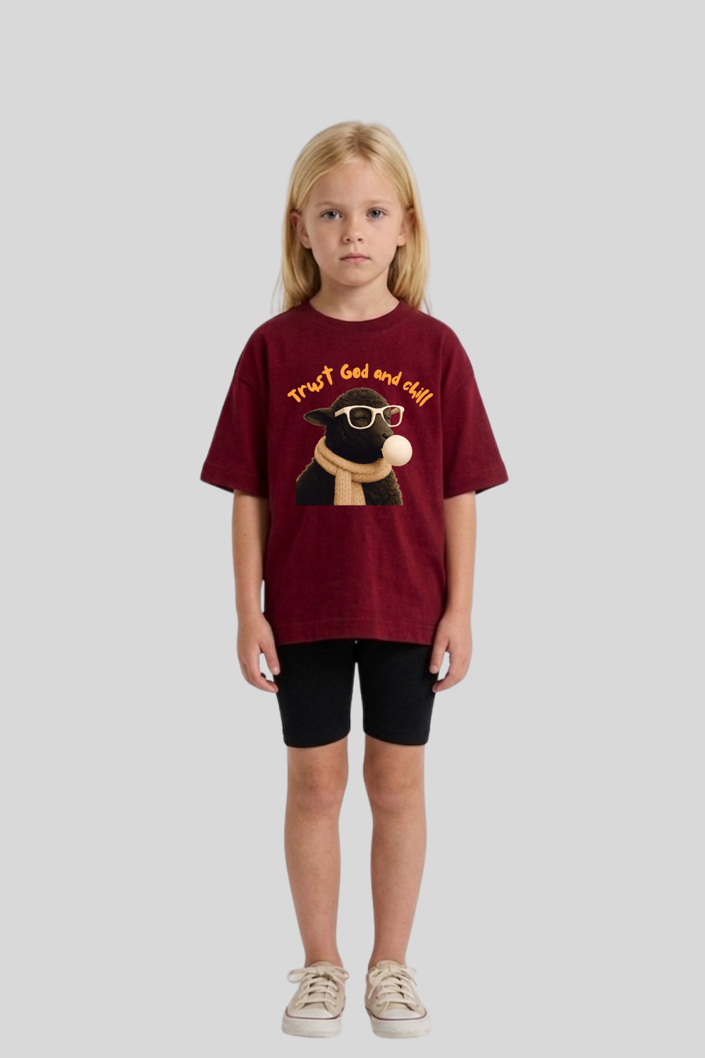 Camiseta Oversized Infantil Dois ou Mais - Trust God
