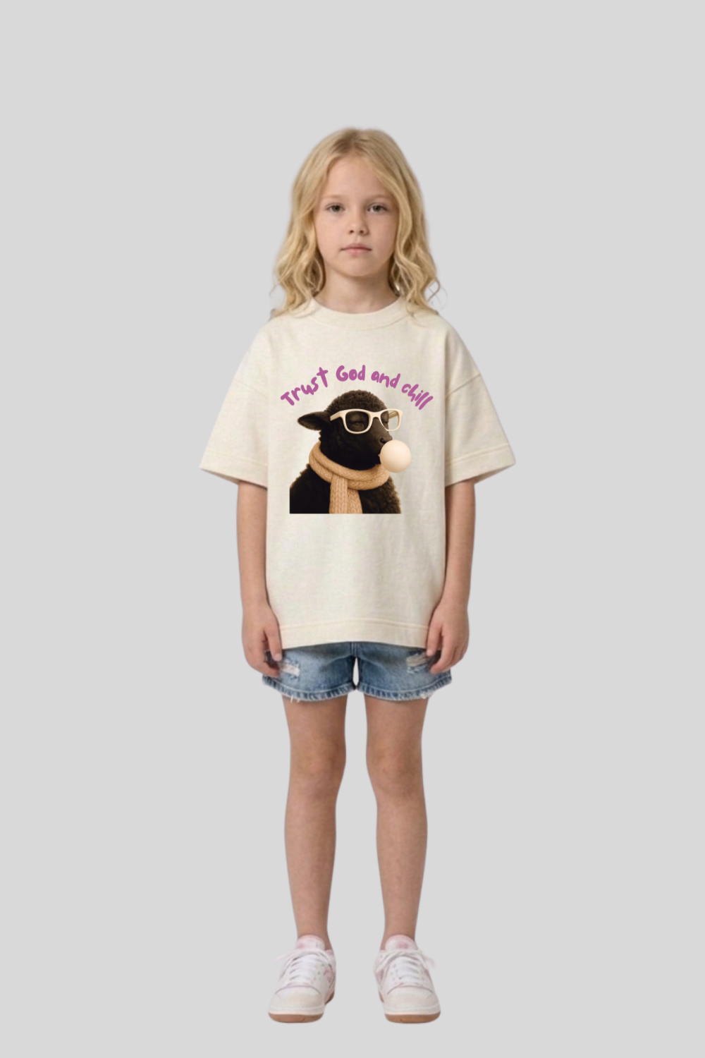 Camiseta Oversized Infantil Dois ou Mais - Trust God