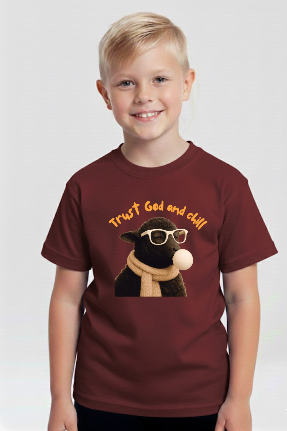 Camiseta Basic Infantil Dois ou Mais - Trust God
