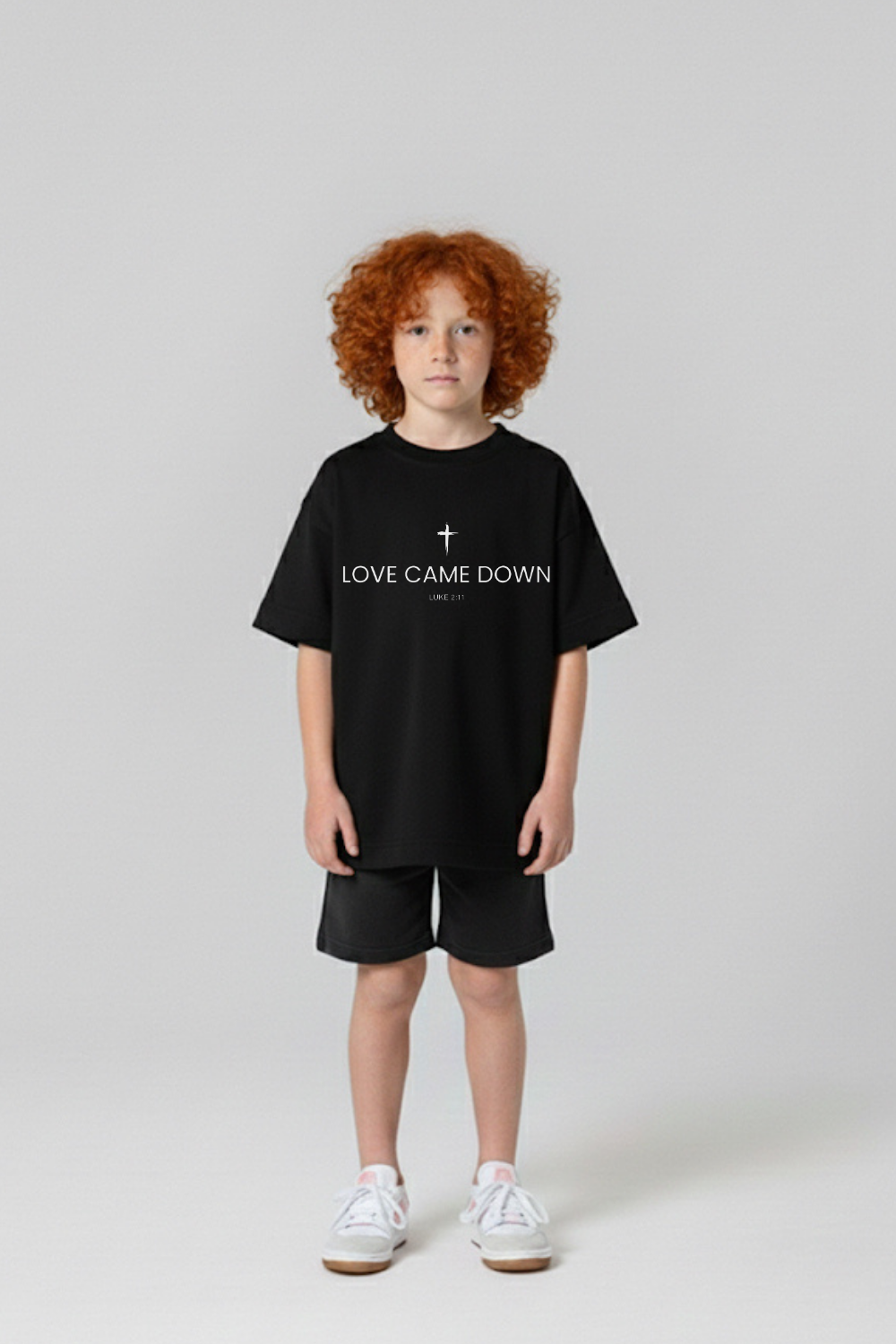 Camiseta Oversized Infantil Dois ou Mais - Love Came Down