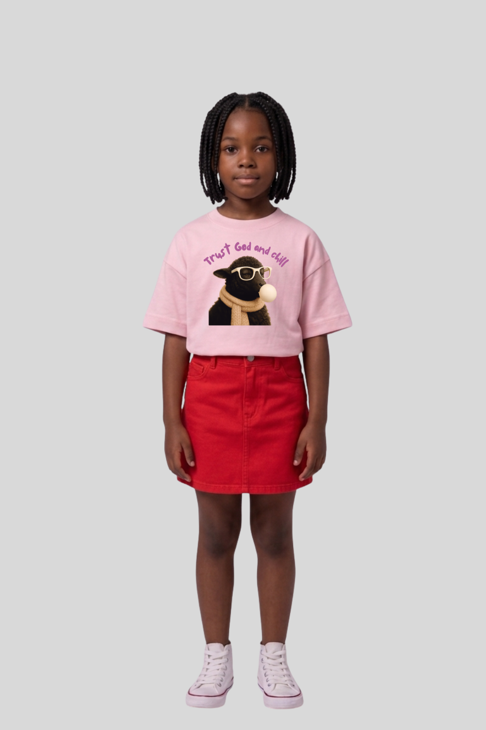 Camiseta Oversized Infantil Dois ou Mais - Trust God