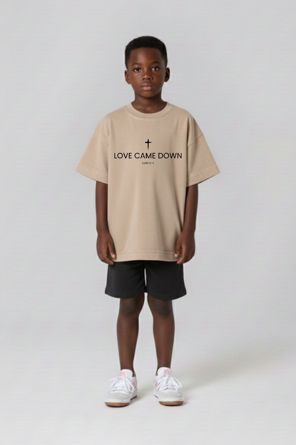 Camiseta Oversized Infantil Dois ou Mais - Love Came Down