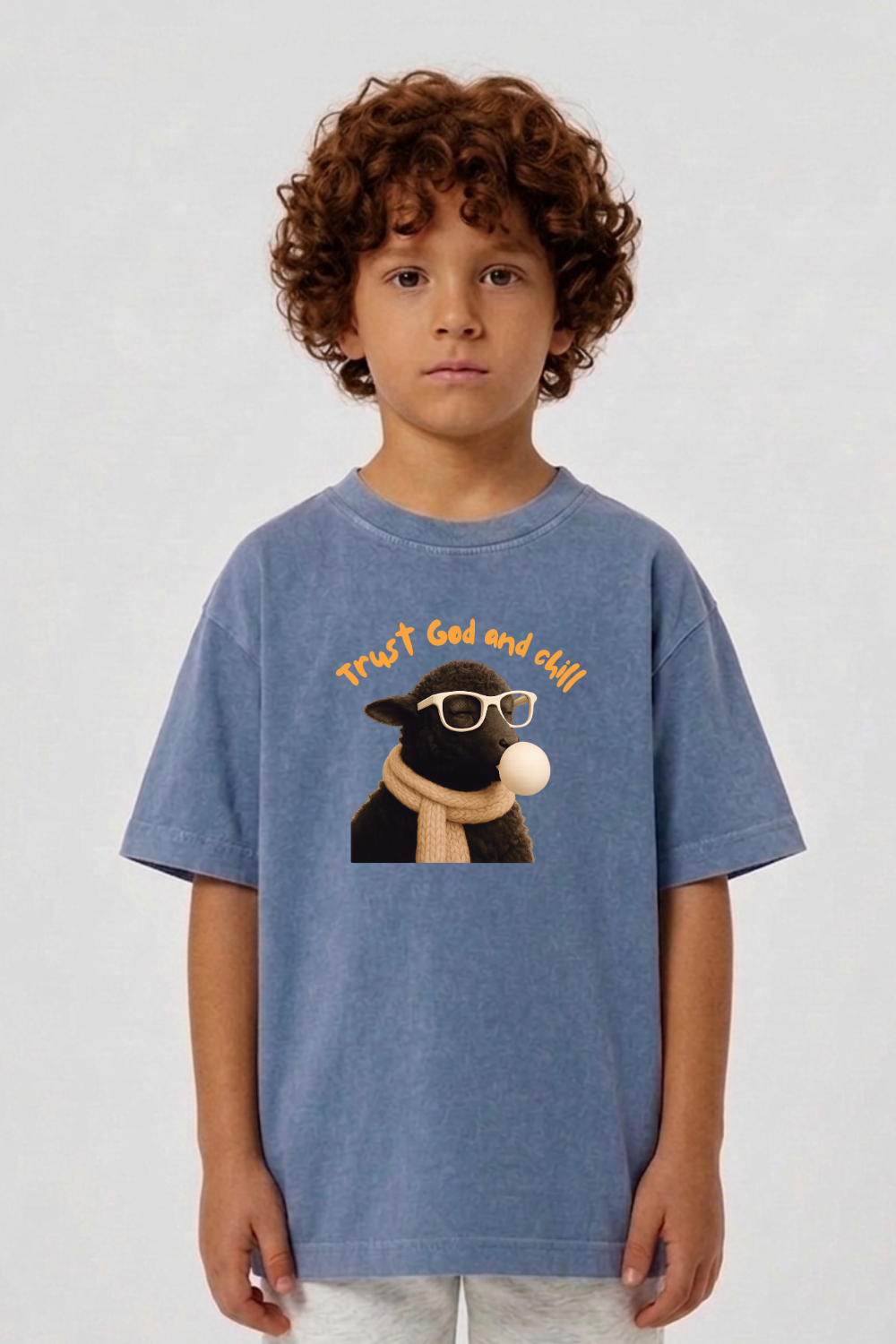 Camiseta Oversized Infantil Dois ou Mais - Trust God