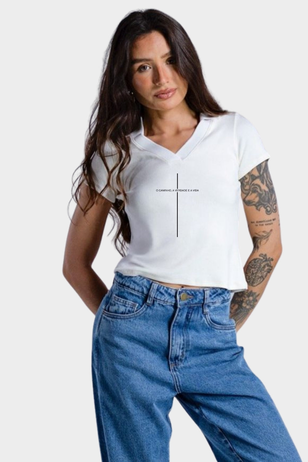 Camiseta Polo Feminina Dois Ou Mais - Cruz