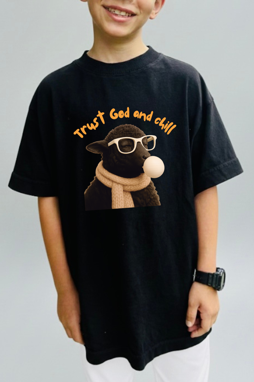 Camiseta Oversized Infantil Dois ou Mais - Trust God