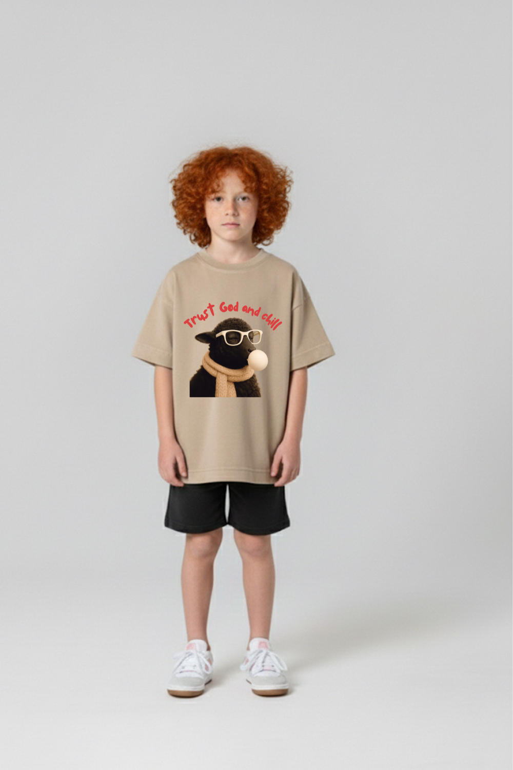 Camiseta Oversized Infantil Dois ou Mais - Trust God
