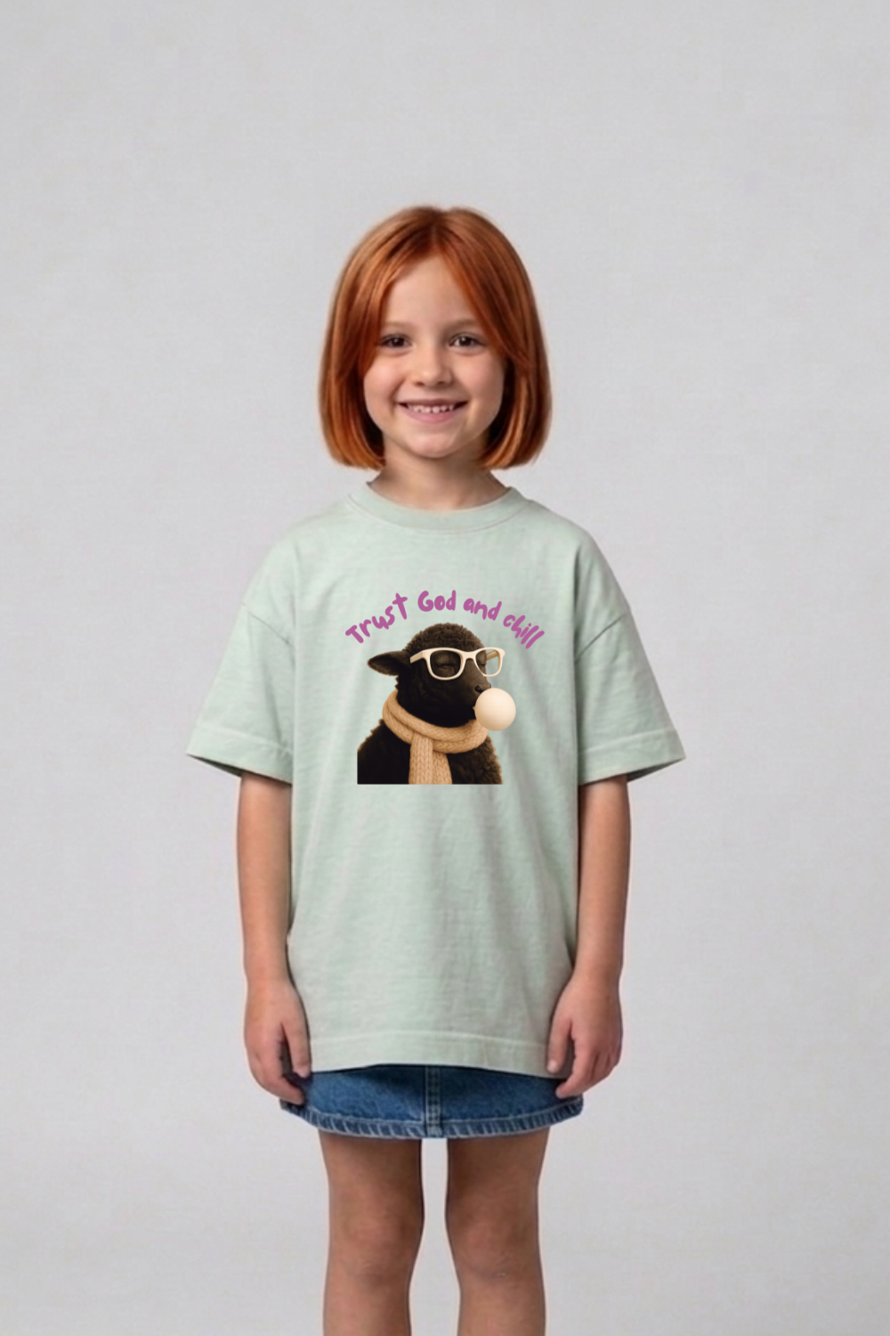 Camiseta Oversized Infantil Dois ou Mais - Trust God