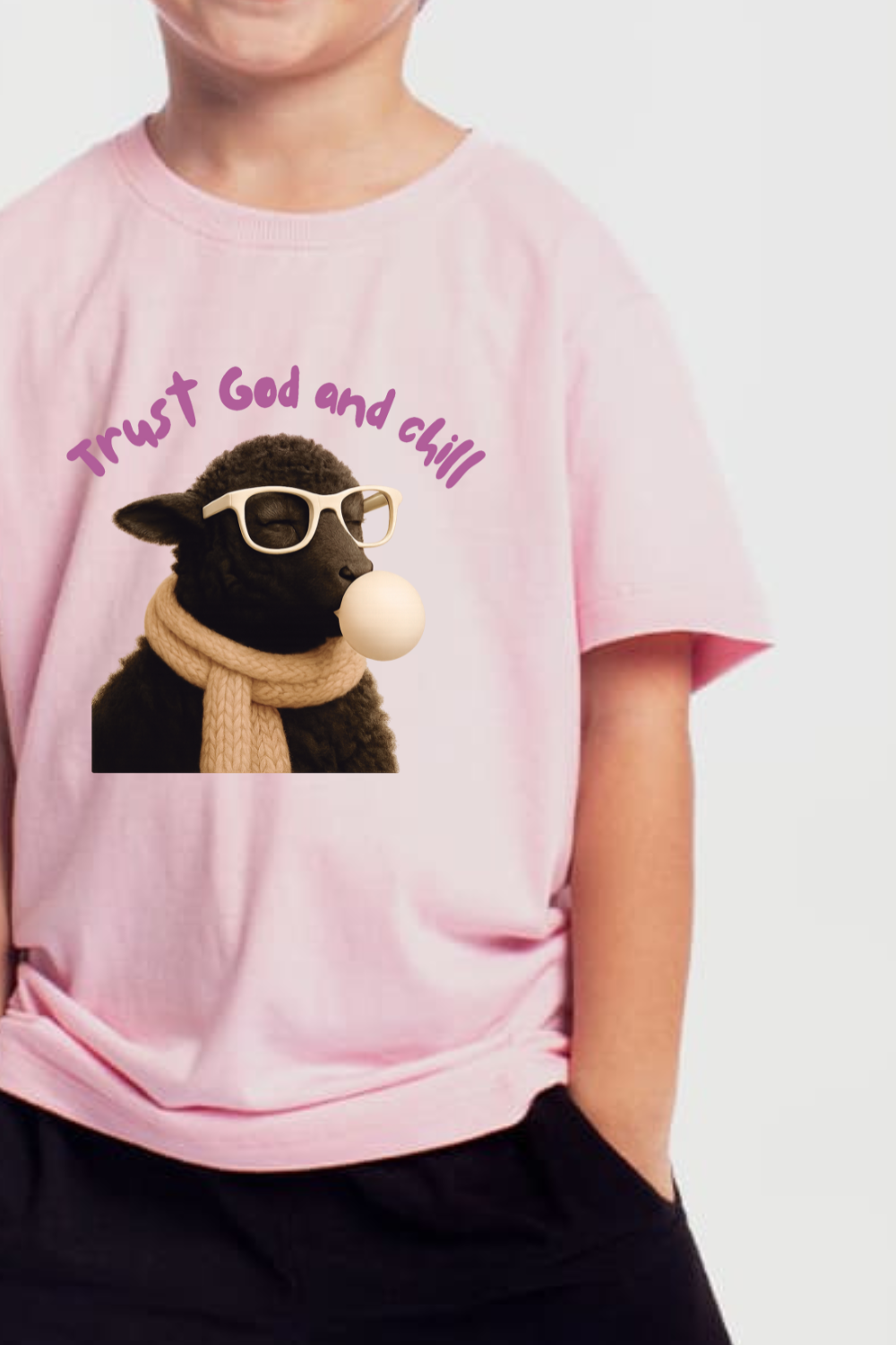 Camiseta Basic Infantil Dois ou Mais - Trust God