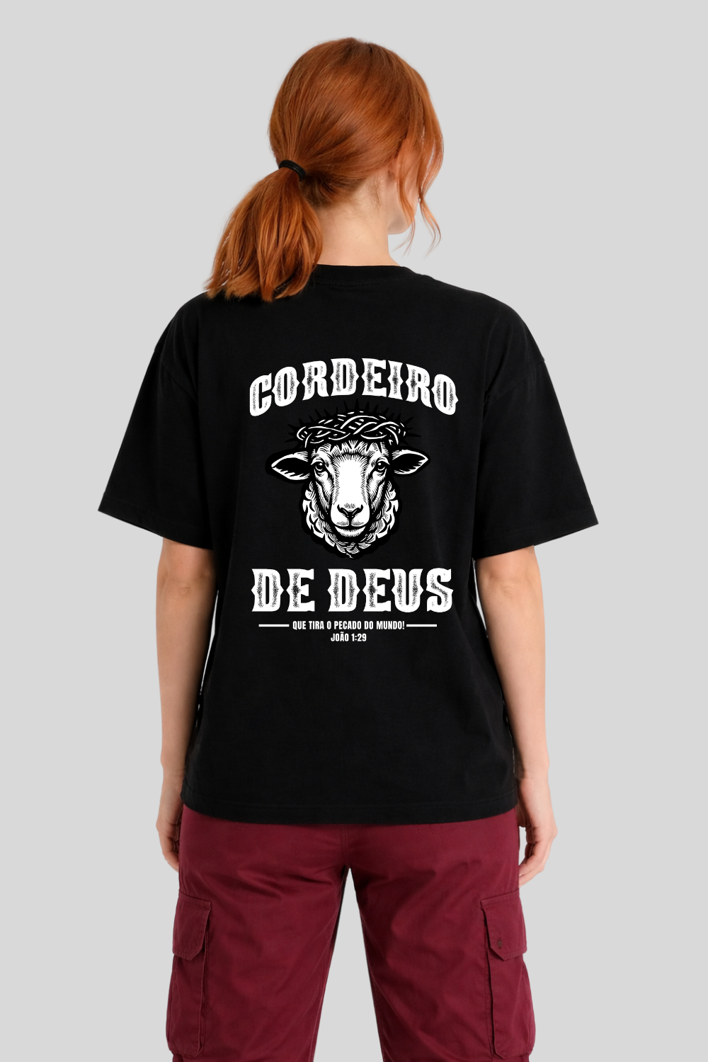 Camiseta Heavy Boxy Dois ou Mais - CORDEIRO