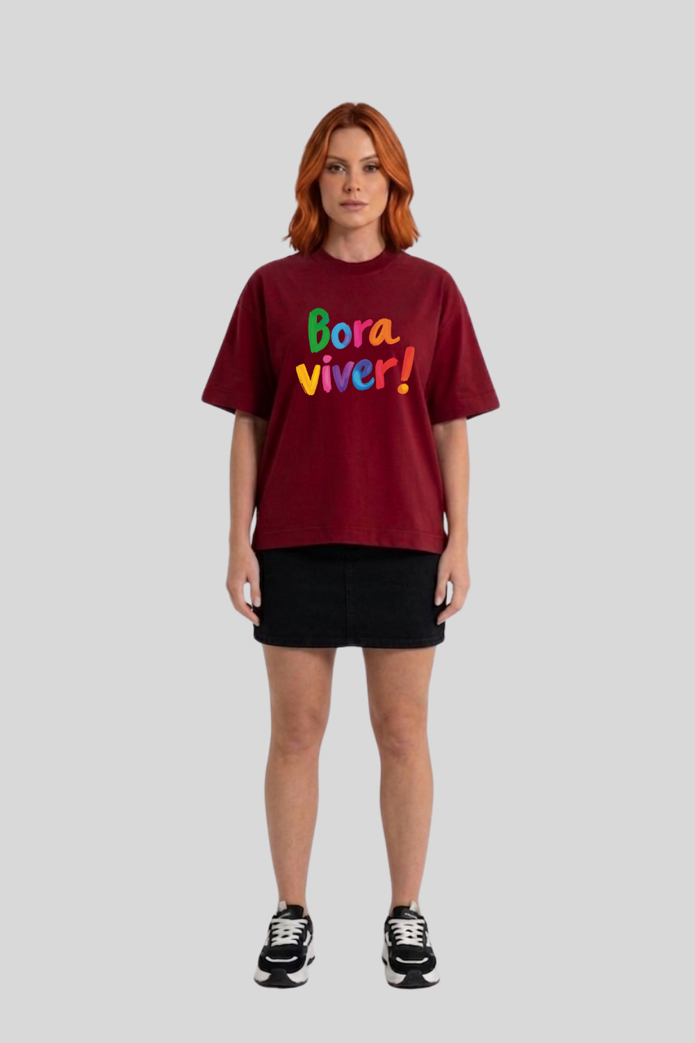 Camiseta Heavy Boxy Dois ou Mais - BORA VIVER COLOR