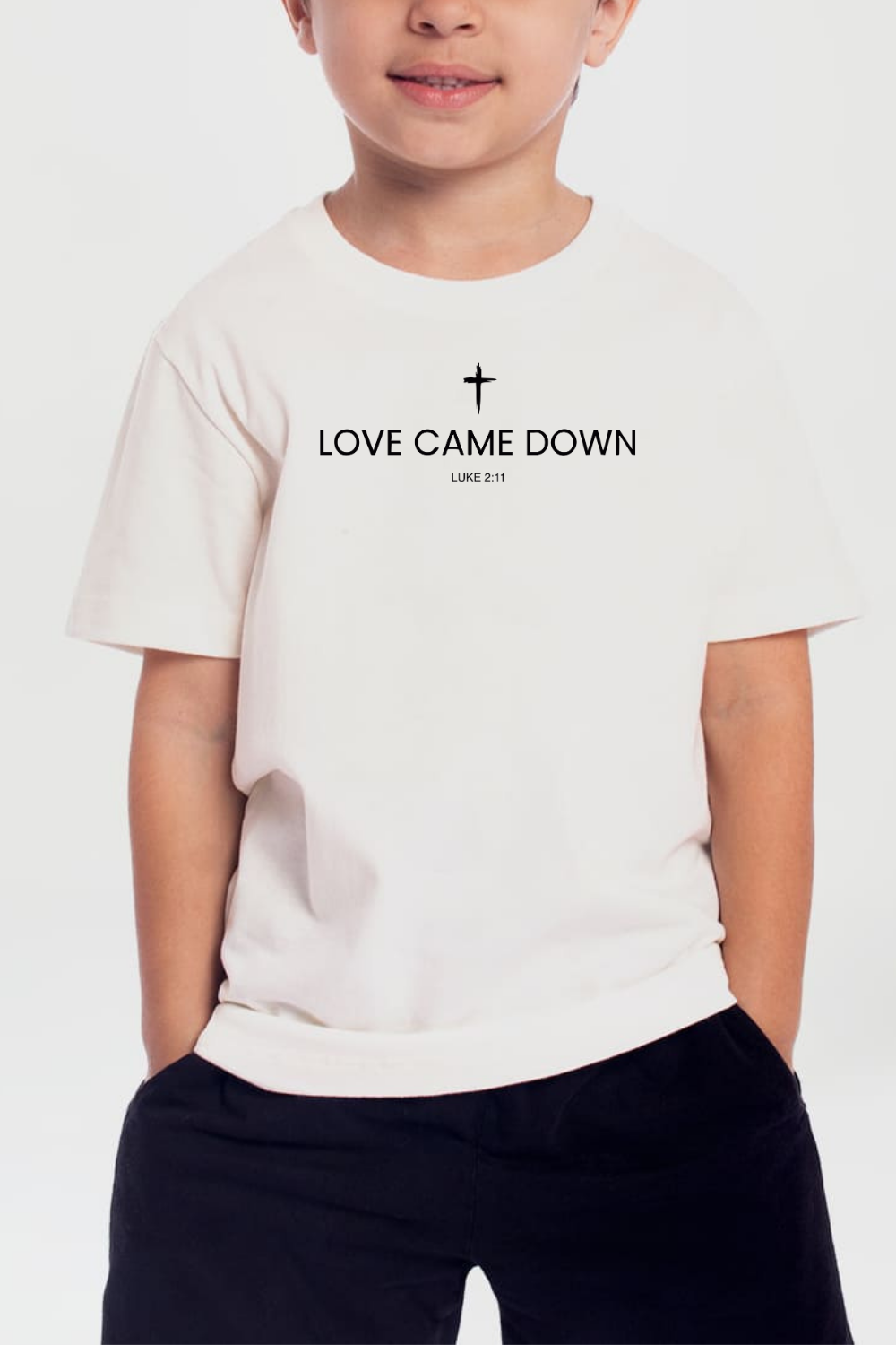 Camiseta Basic Infantil Dois ou Mais - Love Came Down