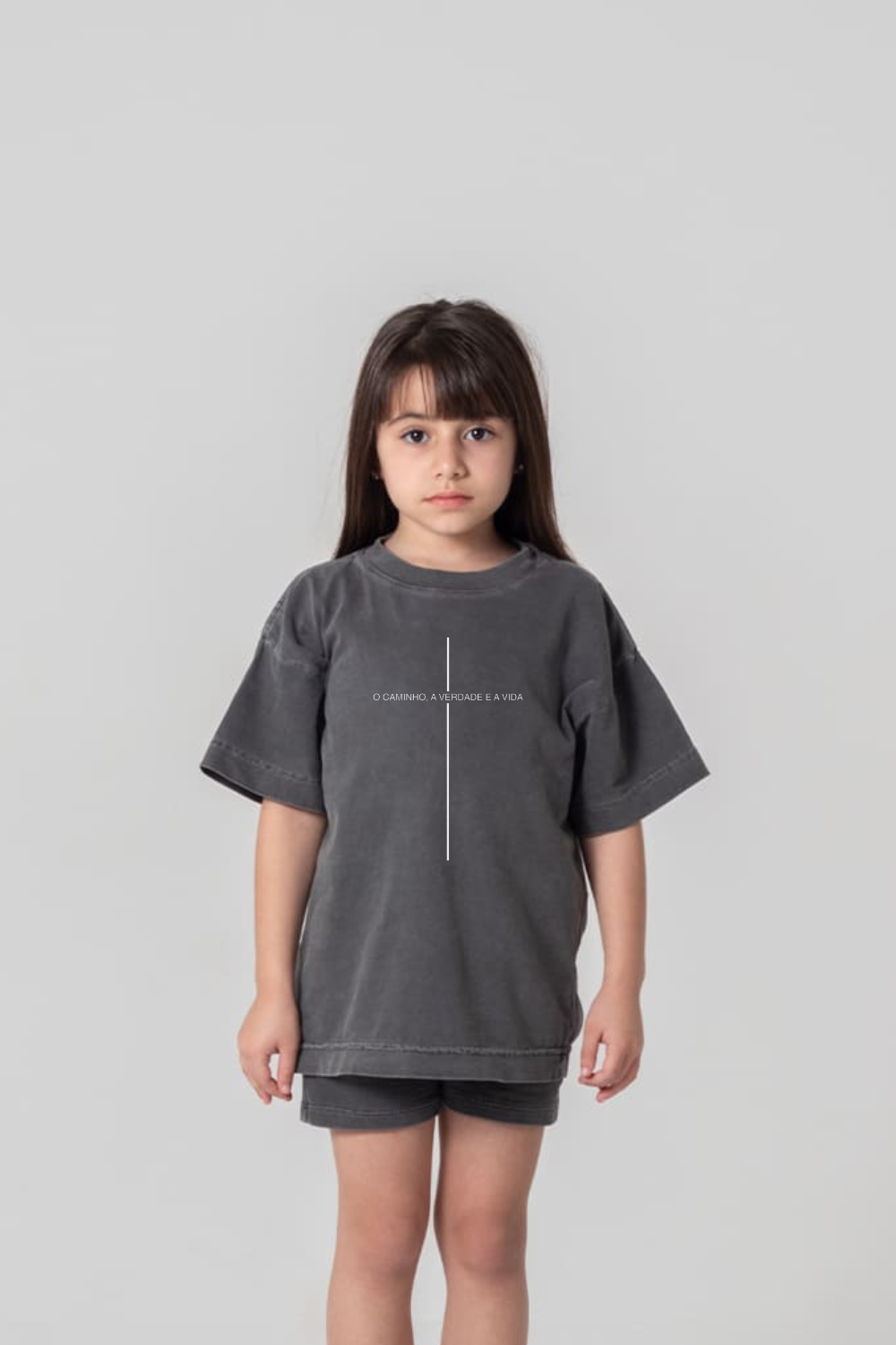Camiseta Oversized Infantil Dois ou Mais - Cruz
