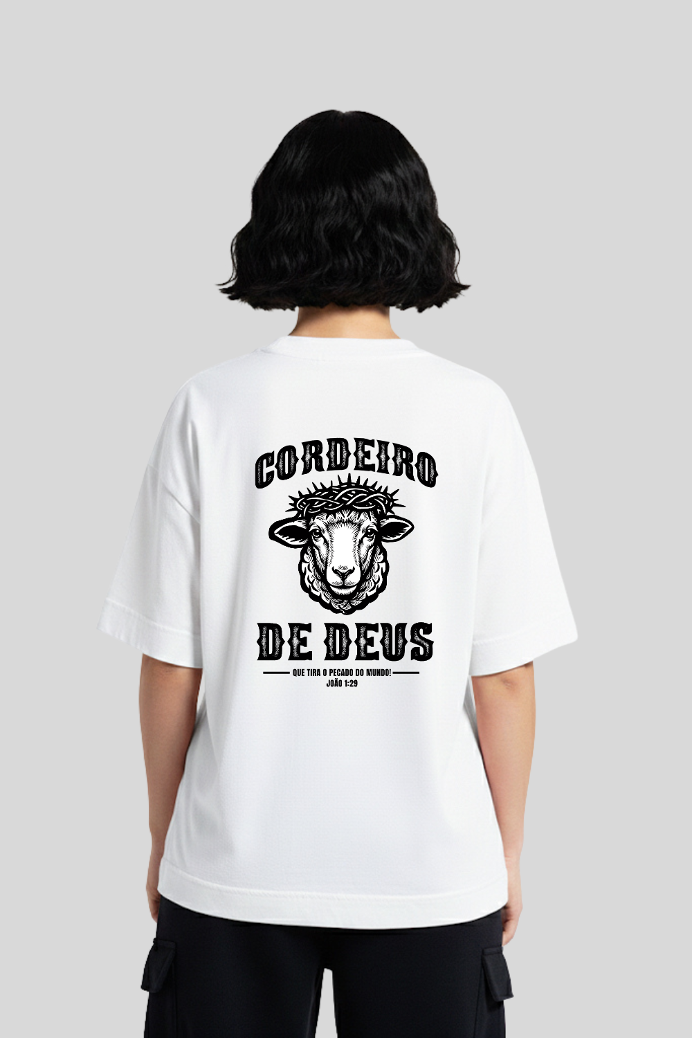 Camiseta Heavy Boxy Dois ou Mais - CORDEIRO