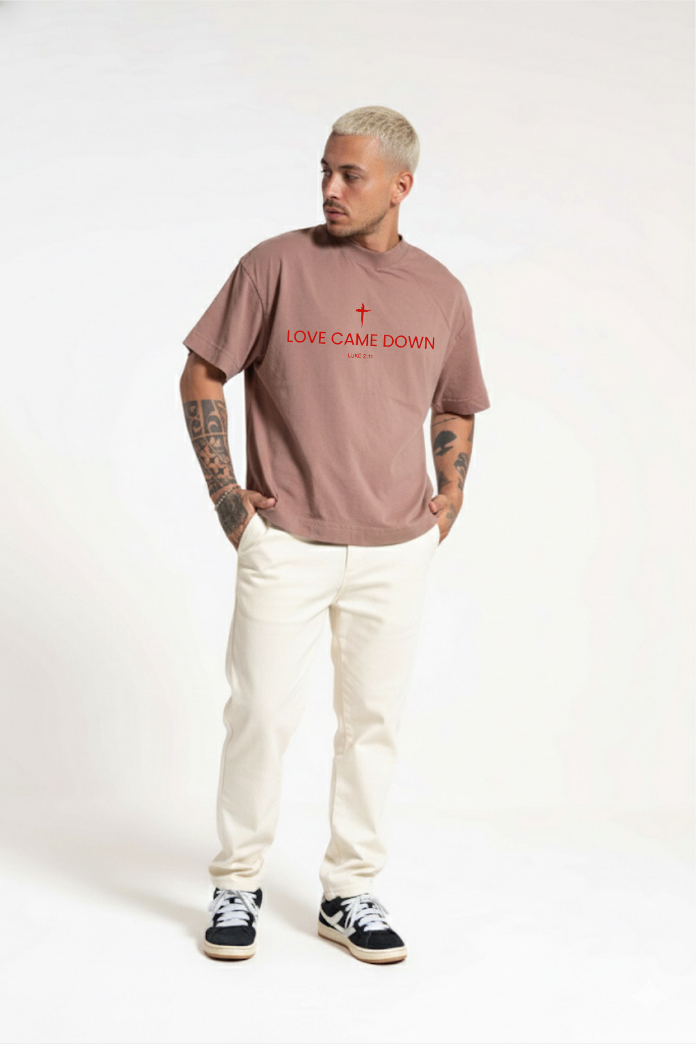 Camiseta Heavy Boxy Dois ou Mais - Love Came Down