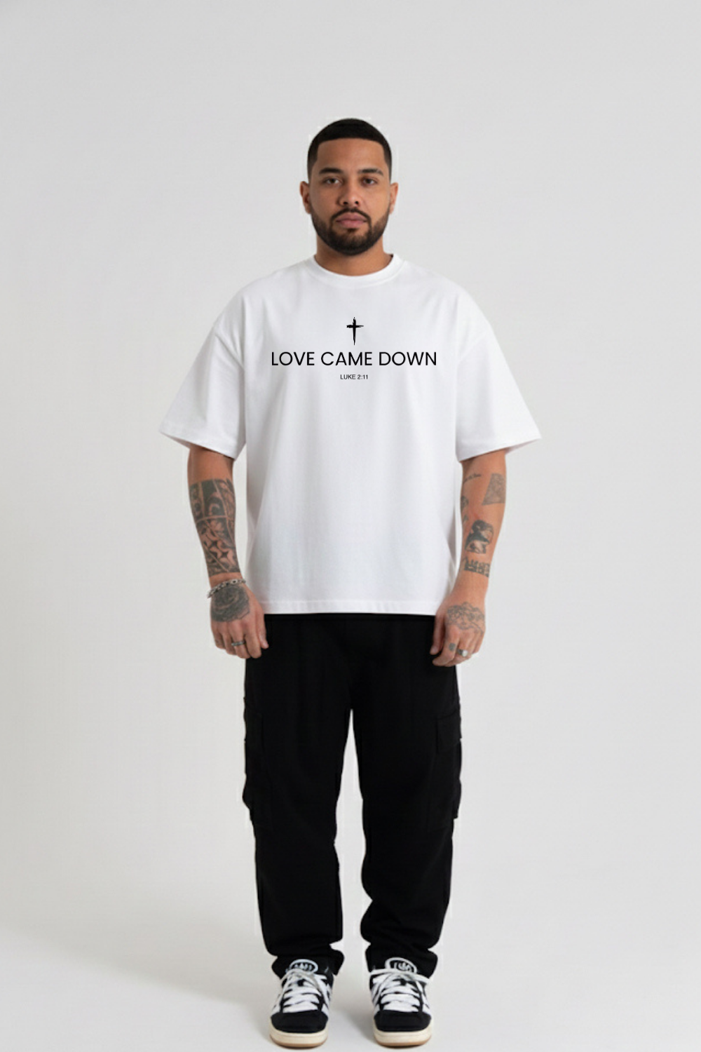 Camiseta Heavy Boxy Dois ou Mais - Love Came Down