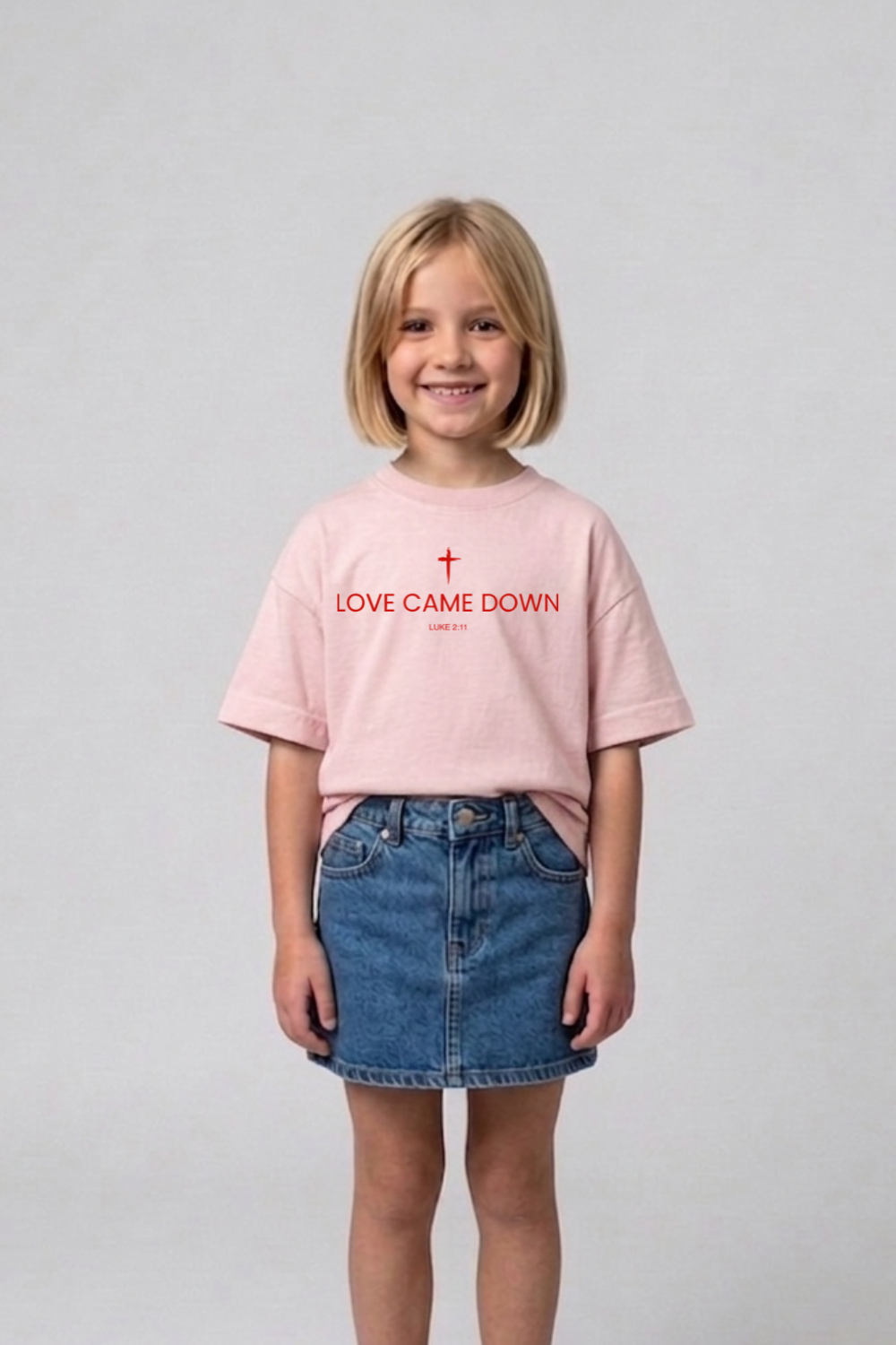 Camiseta Oversized Infantil Dois ou Mais - Love Came Down