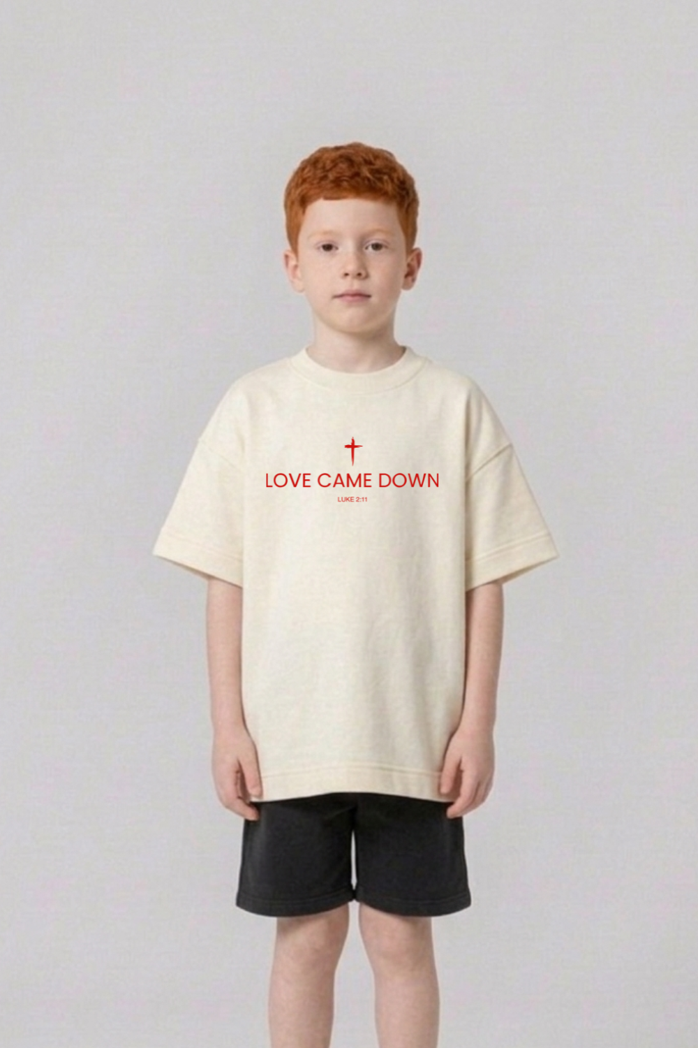 Camiseta Oversized Infantil Dois ou Mais - Love Came Down
