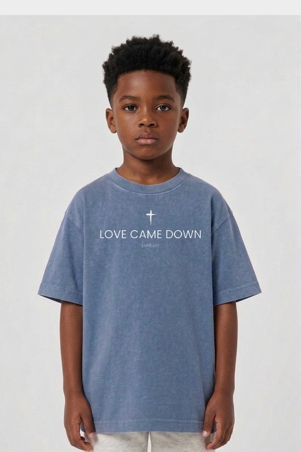 Camiseta Oversized Infantil Dois ou Mais - Love Came Down