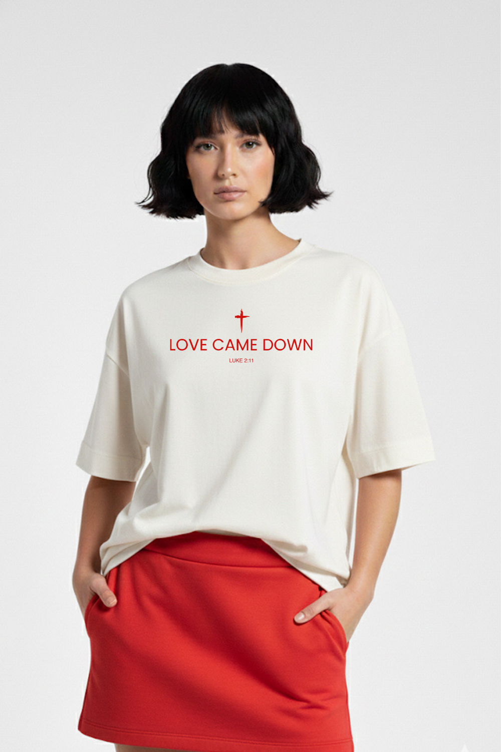 Camiseta Heavy Boxy Dois ou Mais - Love Came Down