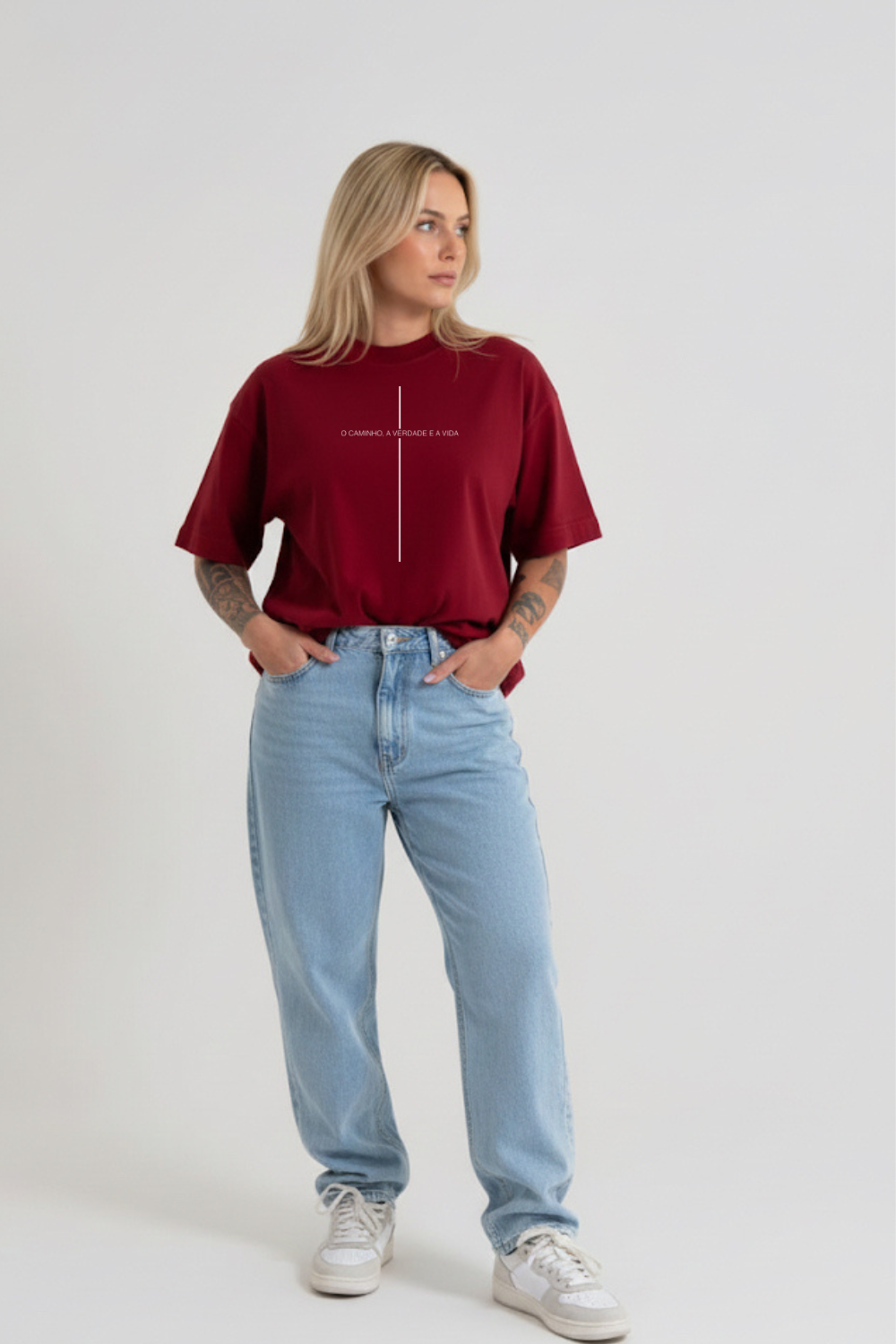 Camiseta Heavy Boxy Dois ou Mais - Cruz