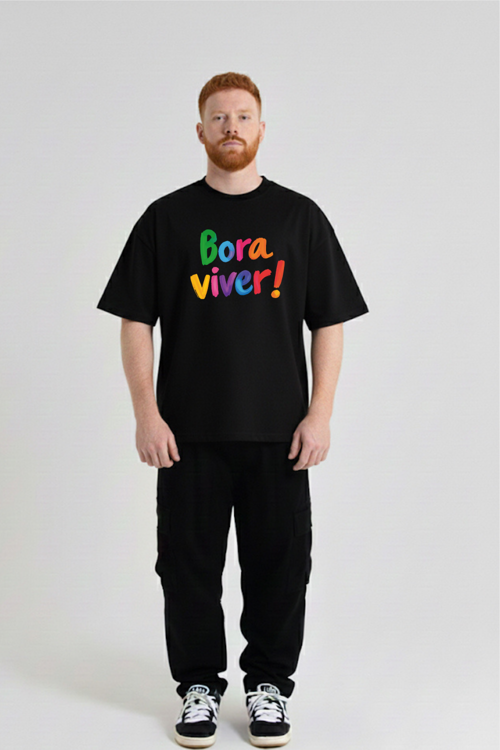 Camiseta Heavy Boxy Dois ou Mais - BORA VIVER COLOR