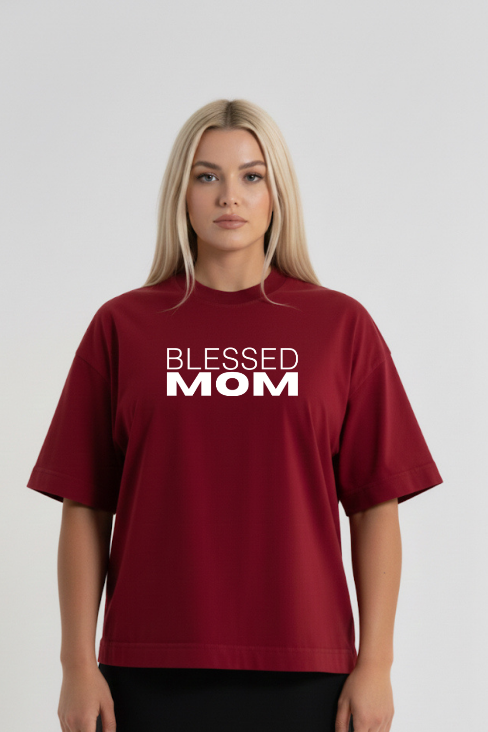 Camiseta Heavy Boxy Dois ou Mais - BLESSED MOM