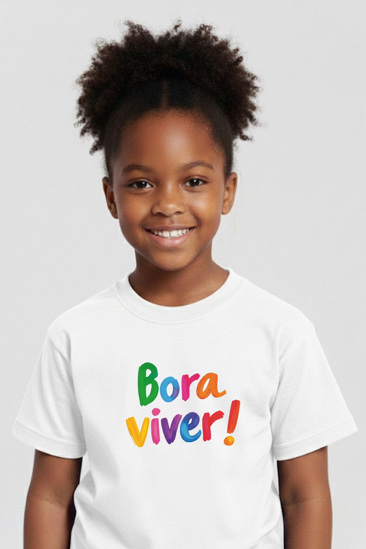 Camiseta Basic Infantil Dois ou Mais - Bora Viver Color