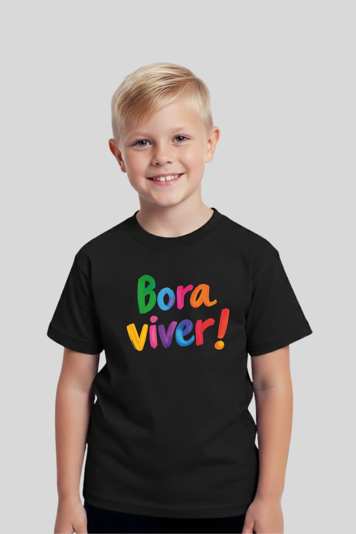 Camiseta Basic Infantil Dois ou Mais - Bora Viver Color
