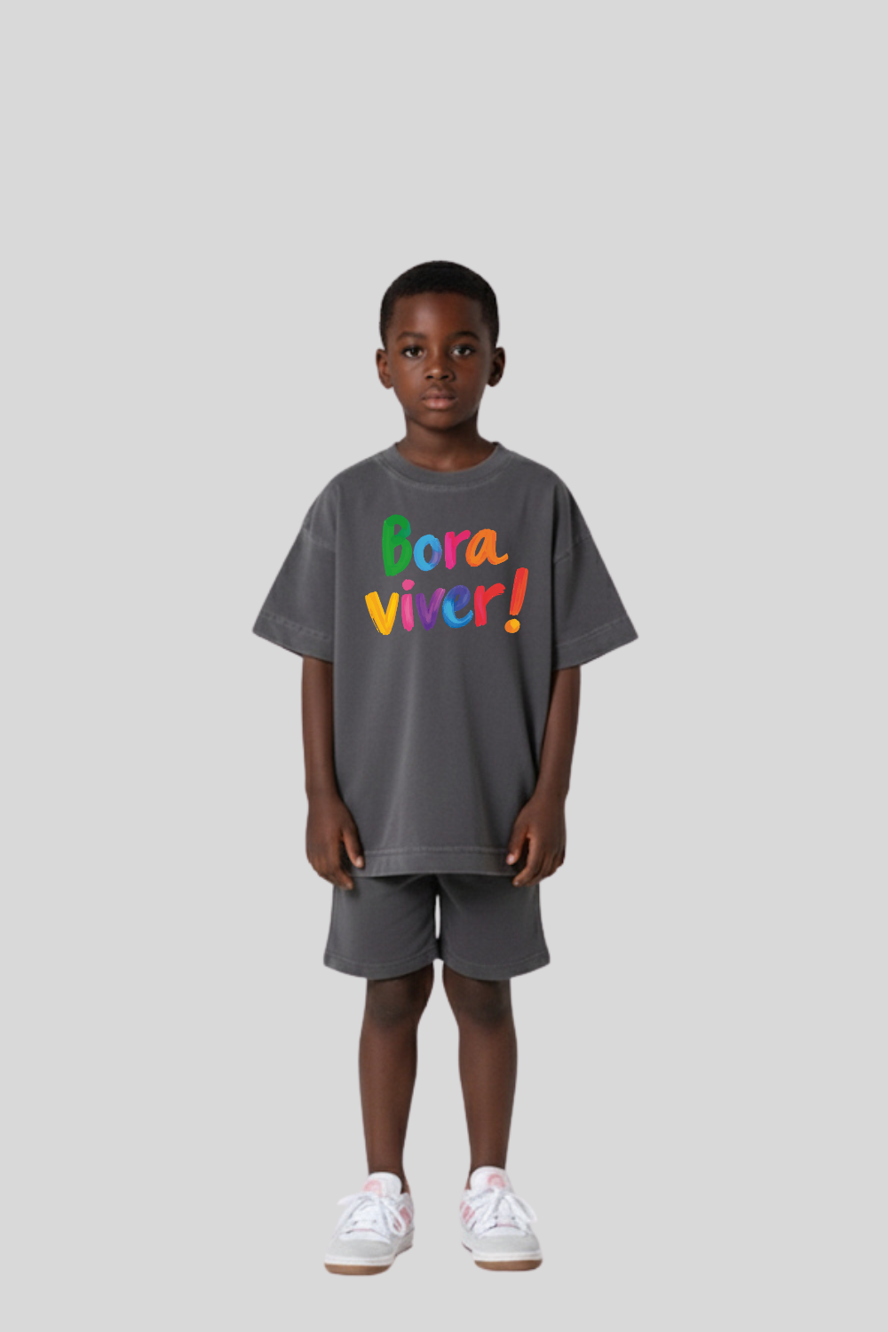 Camiseta Oversized Infantil Dois ou Mais - BORA VIVER COLOR