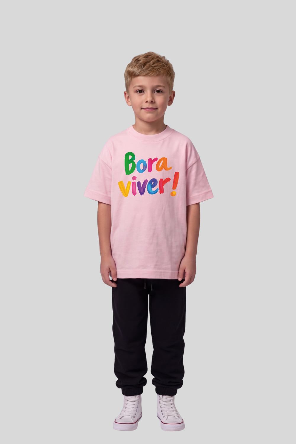 Camiseta Oversized Infantil Dois ou Mais - BORA VIVER COLOR