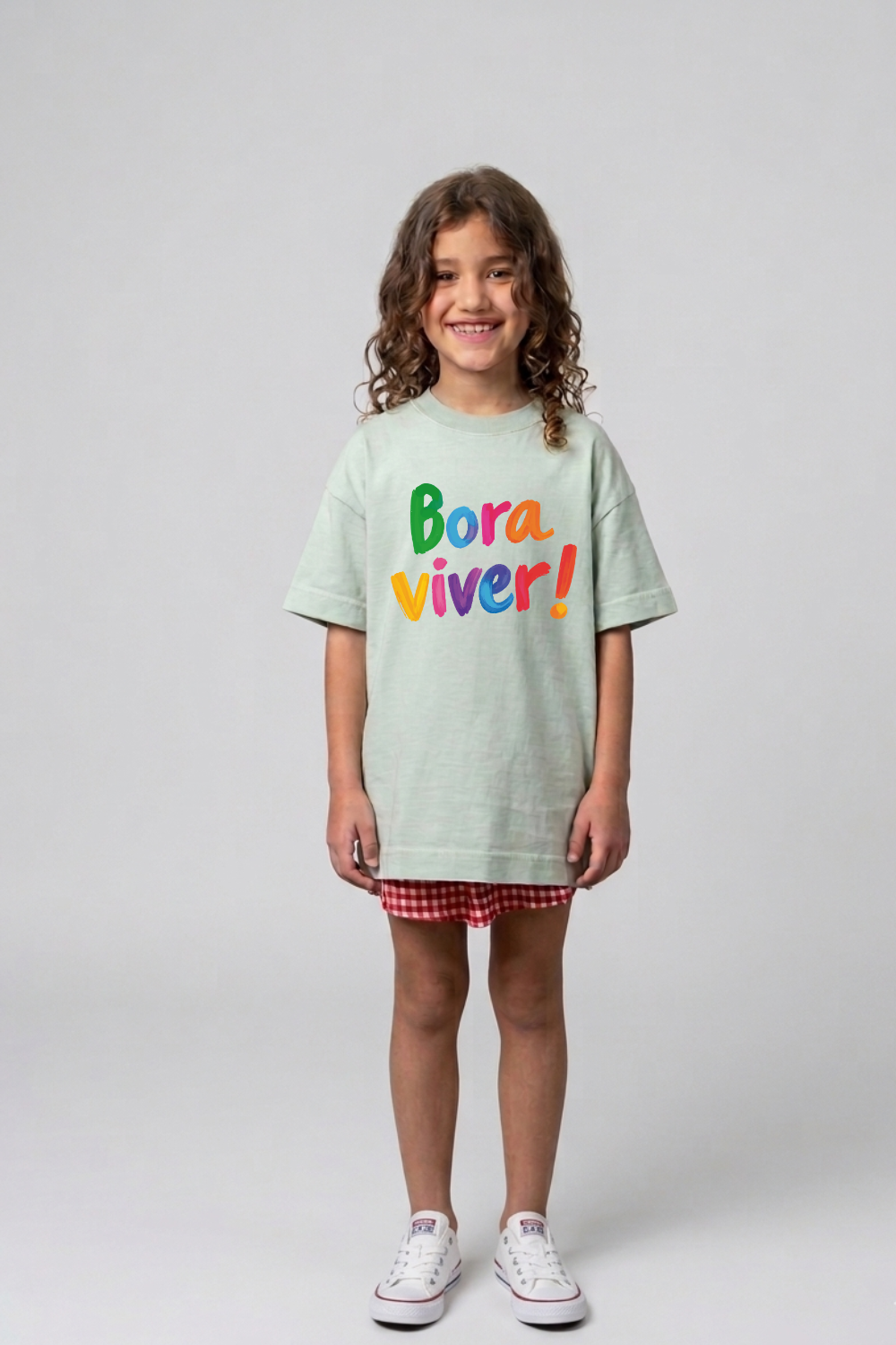 Camiseta Oversized Infantil Dois ou Mais - BORA VIVER COLOR