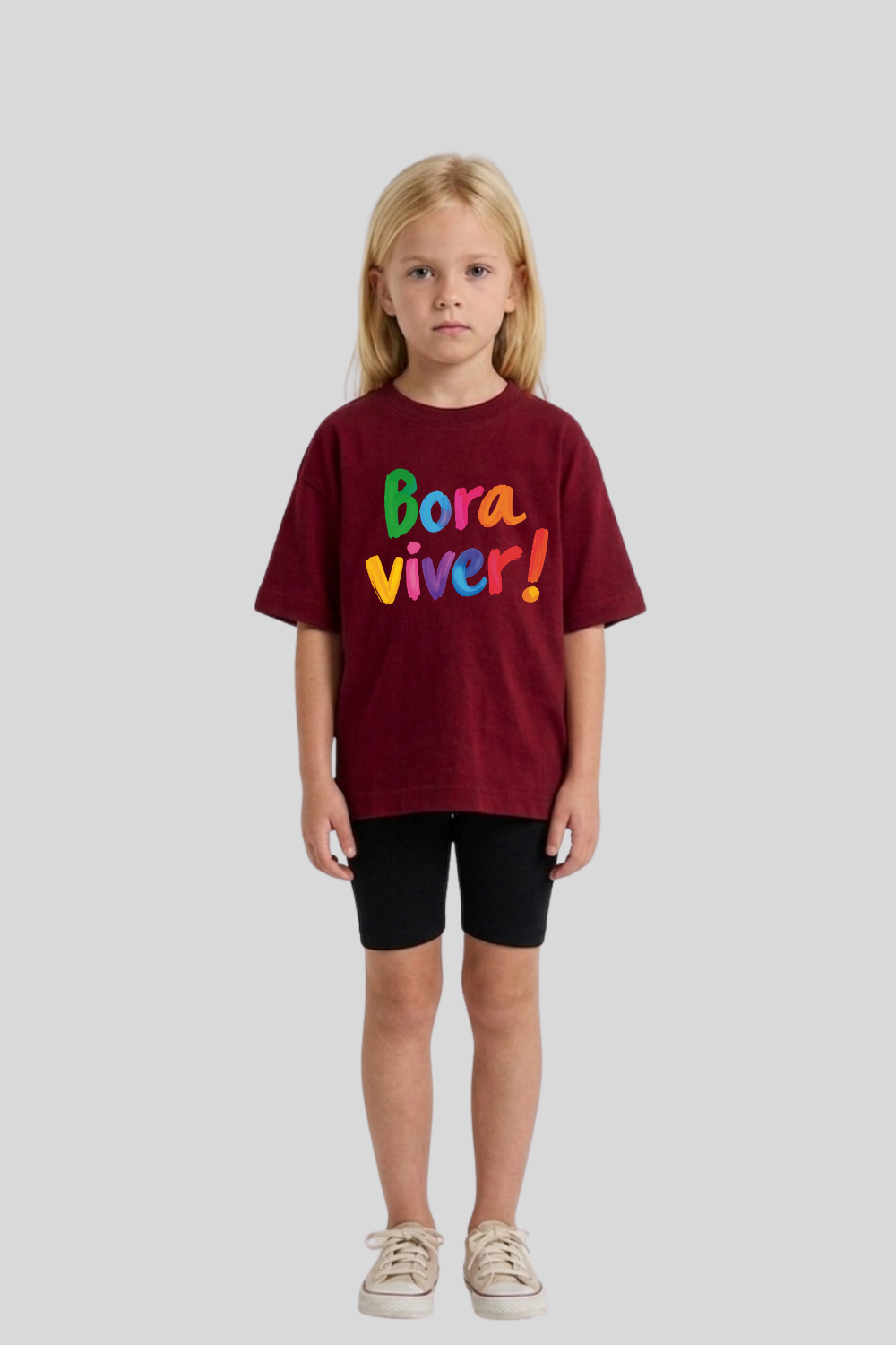 Camiseta Oversized Infantil Dois ou Mais - BORA VIVER COLOR
