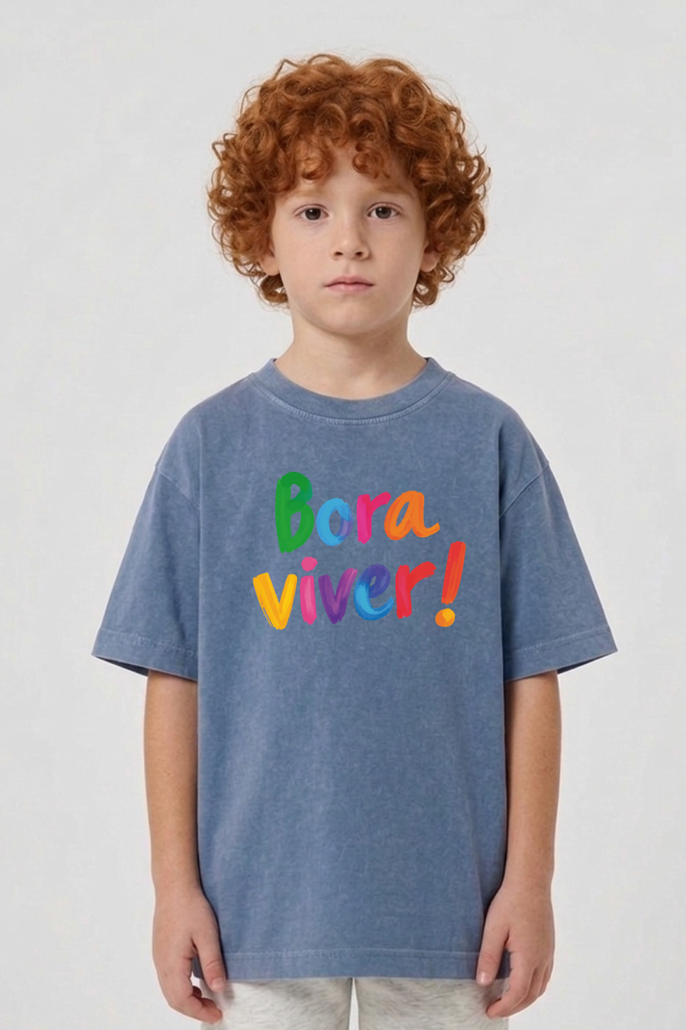Camiseta Oversized Infantil Dois ou Mais - BORA VIVER COLOR