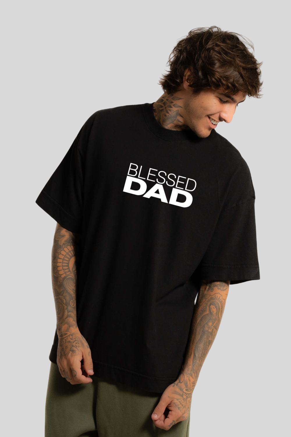 Camiseta Oversized Dois ou Mais - Blessed Dad
