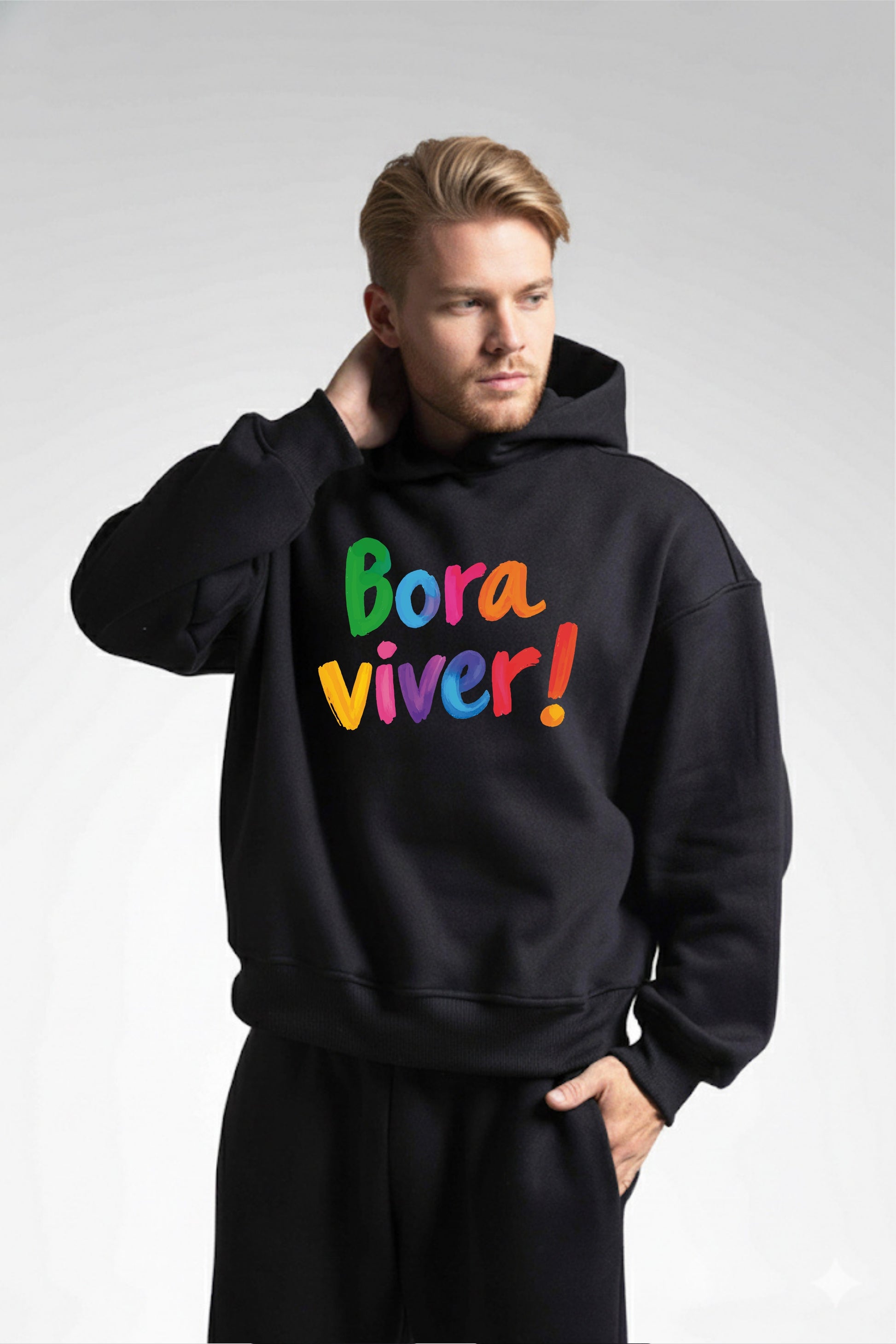 Moletom Boxy Dois ou Mais - Bora Viver Color