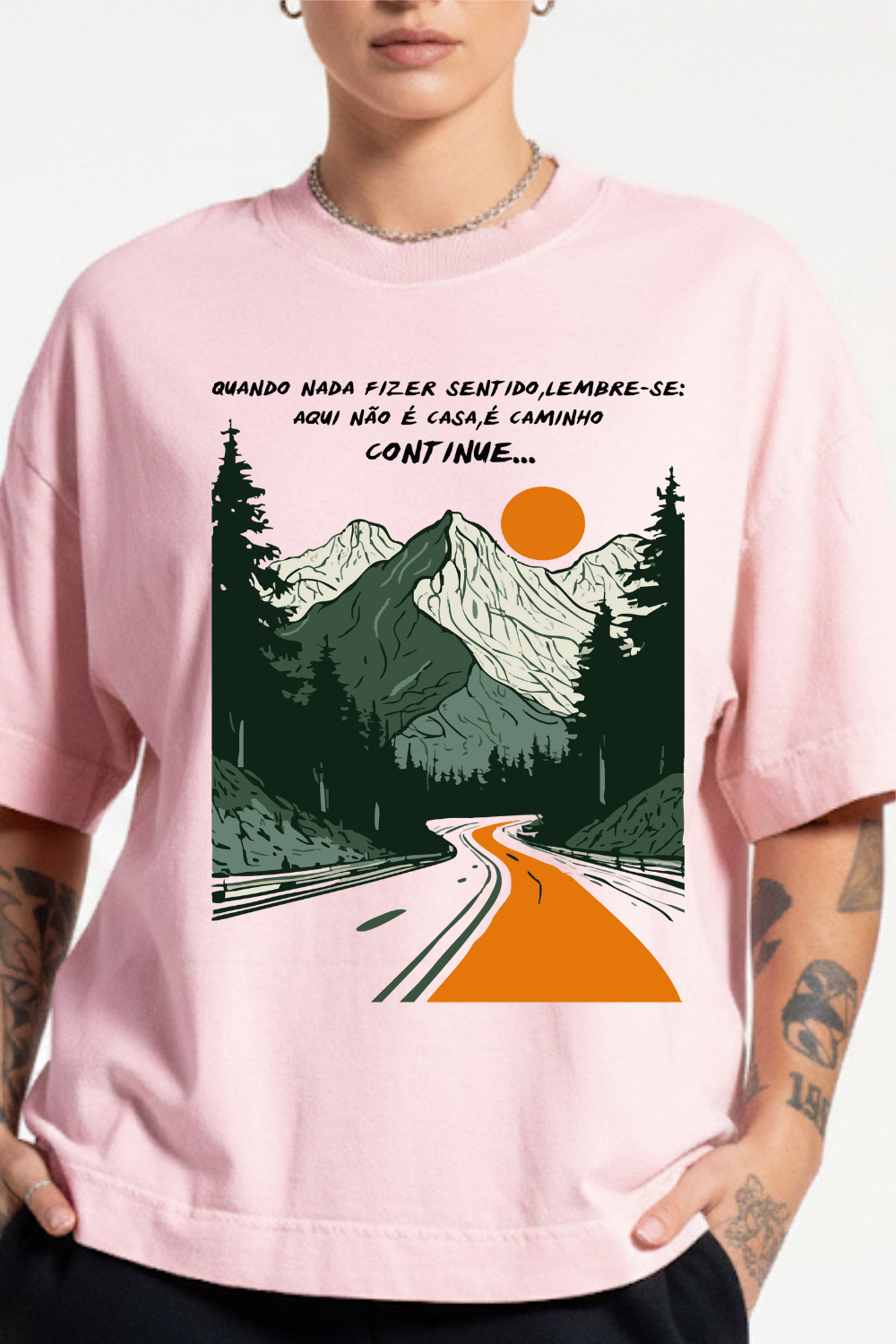 Camiseta Heavy Boxy Dois ou Mais - Caminho