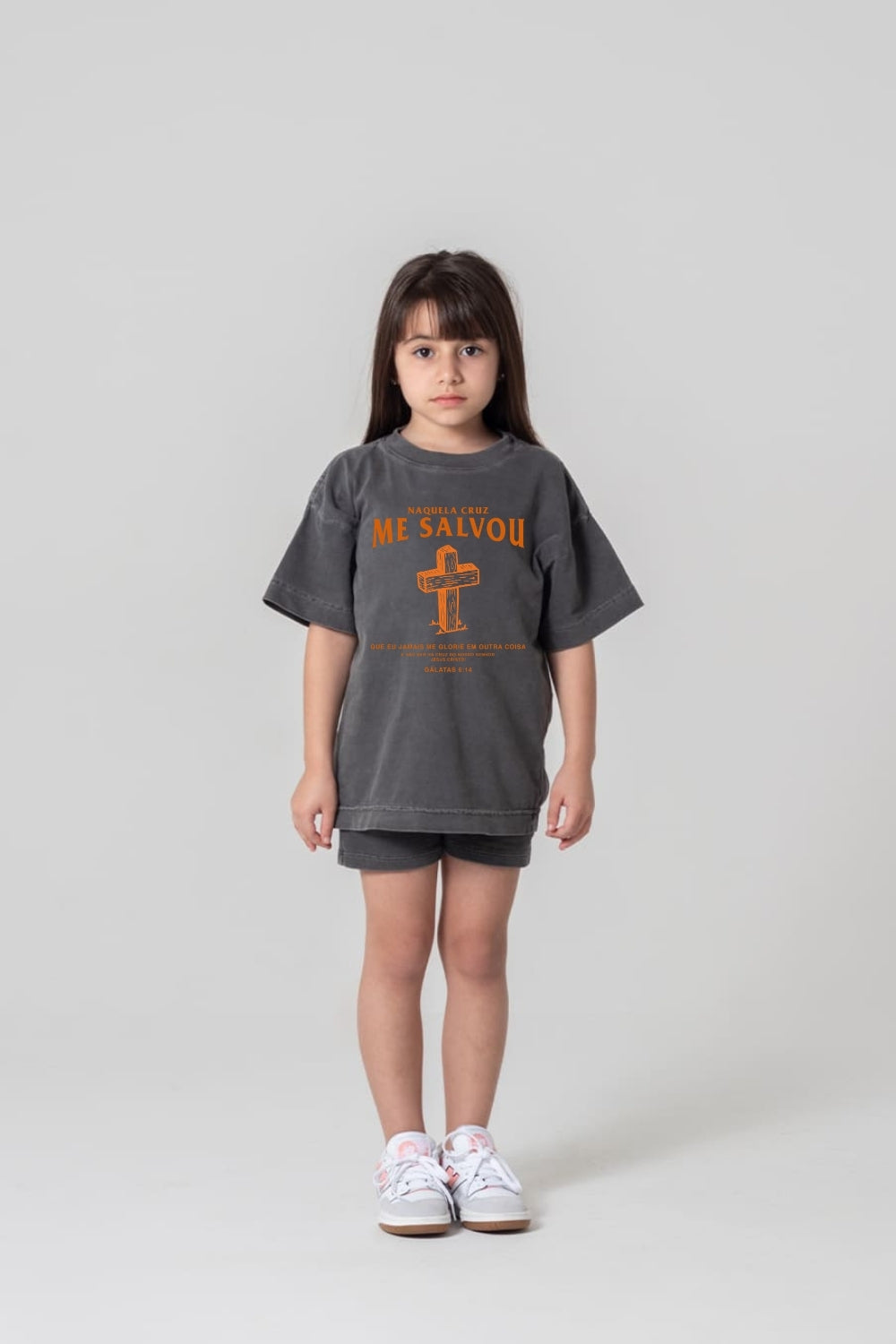 Camiseta Oversized Infantil Dois ou Mais - Me Salvou