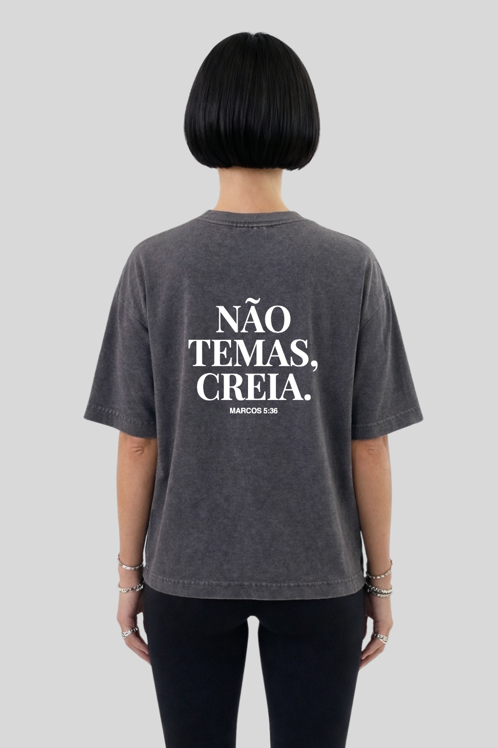 Camiseta Heavy Boxy Dois ou Mais - NÃO TEMAS