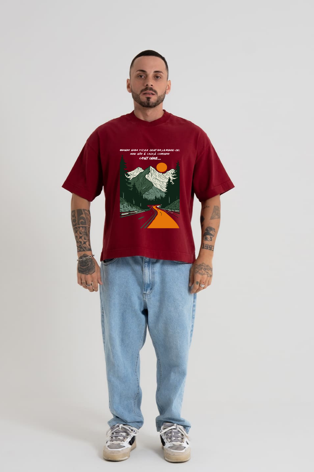 Camiseta Heavy Boxy Dois ou Mais - Caminho