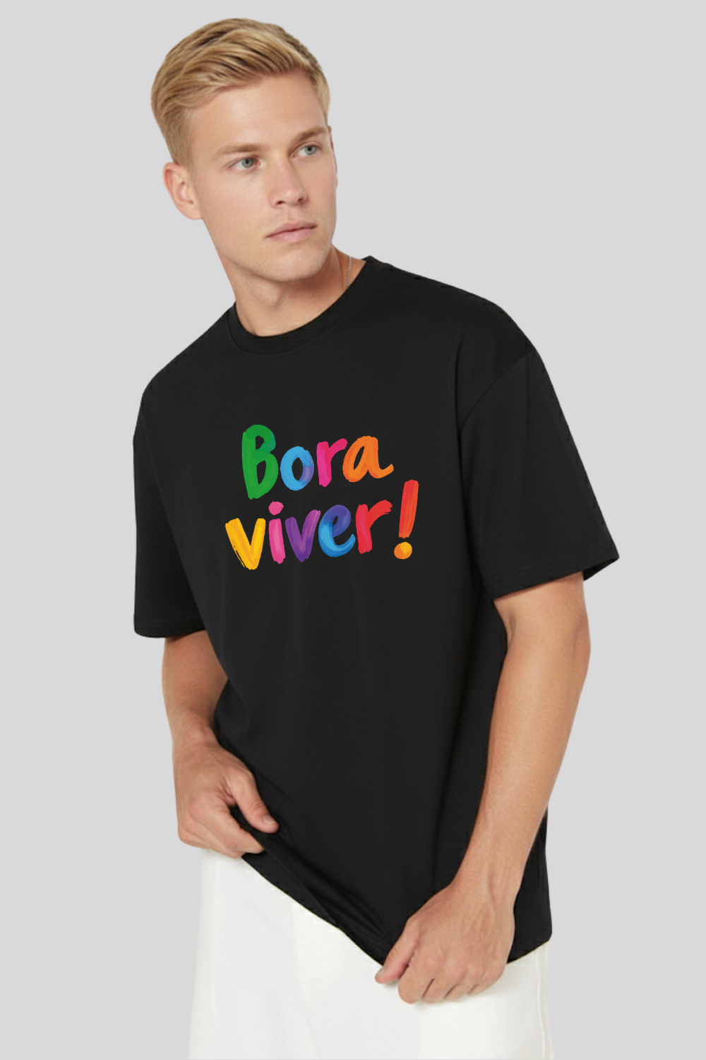 Camiseta Oversized Heavy Dois ou Mais - BORA VIVER COLOR