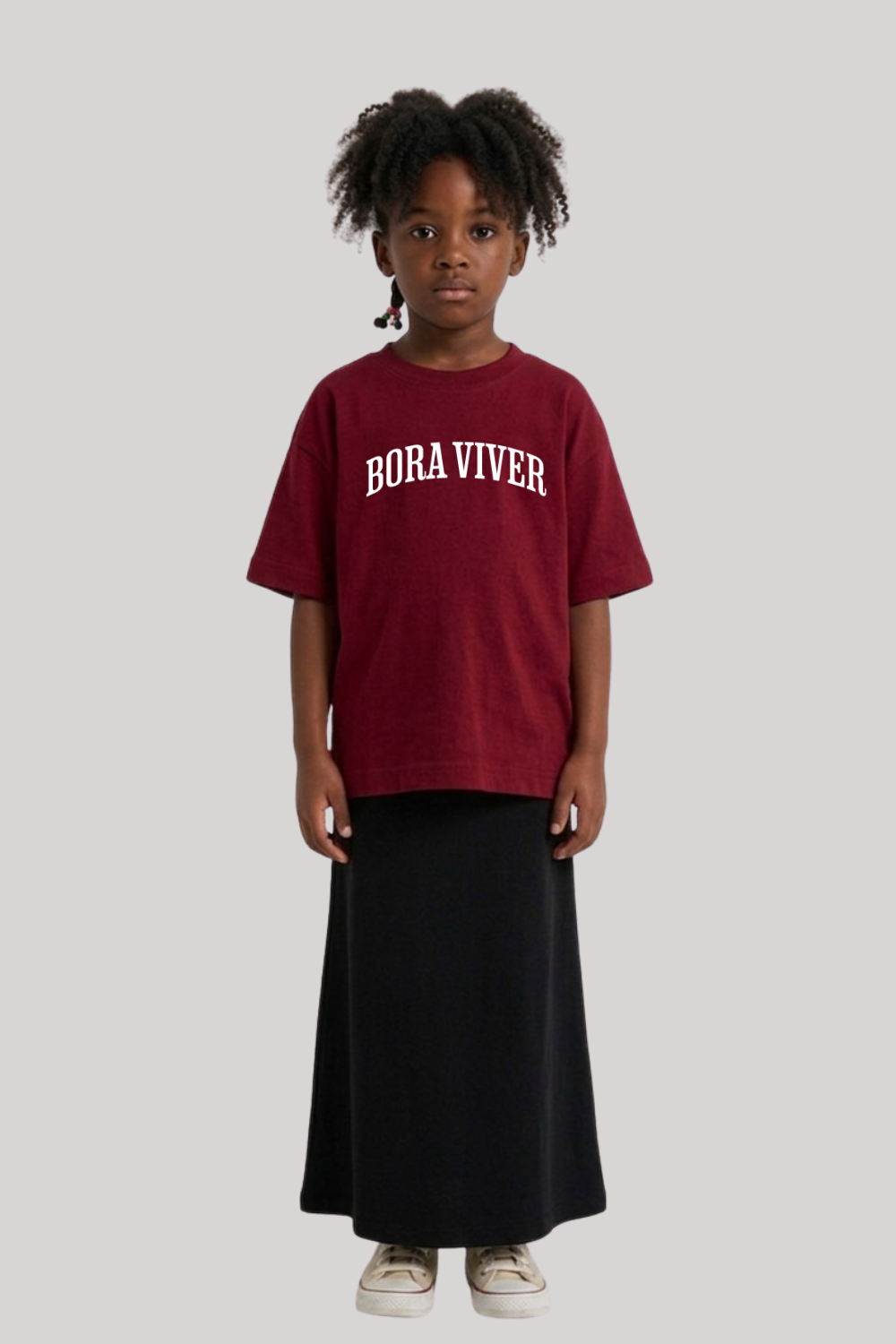 Camiseta Oversized Infantil Dois ou Mais - Bora Viver
