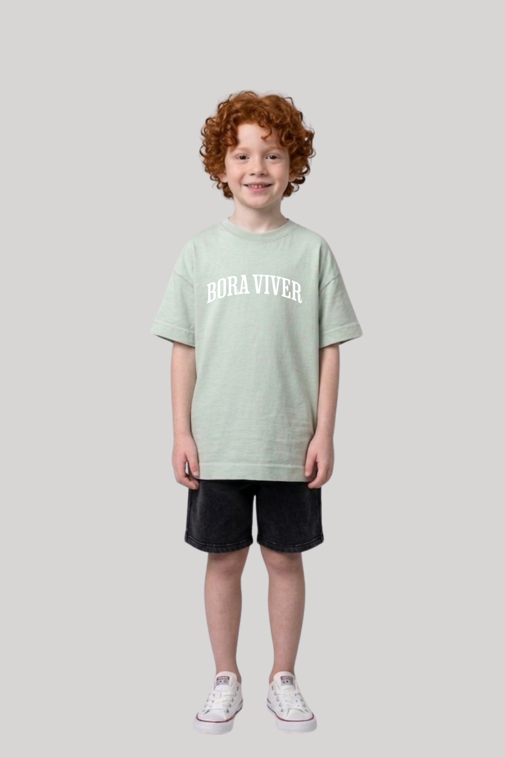 Camiseta Oversized Infantil Dois ou Mais - Bora Viver