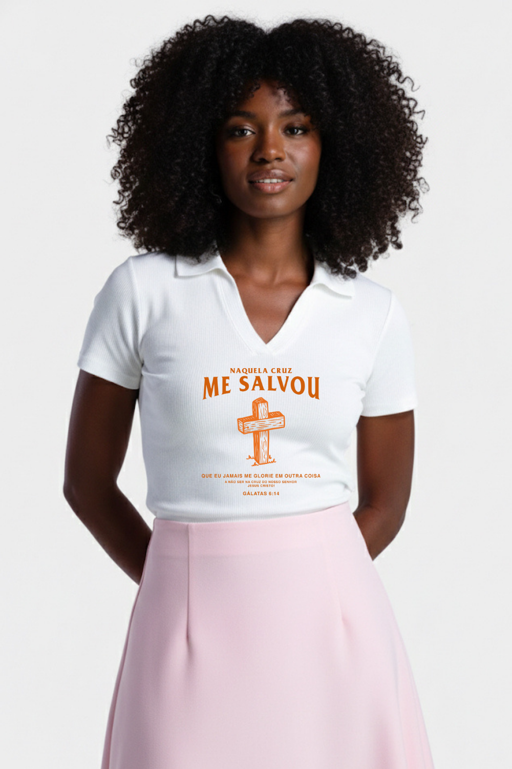 Camiseta Polo Feminina Dois Ou Mais - Me Salvou