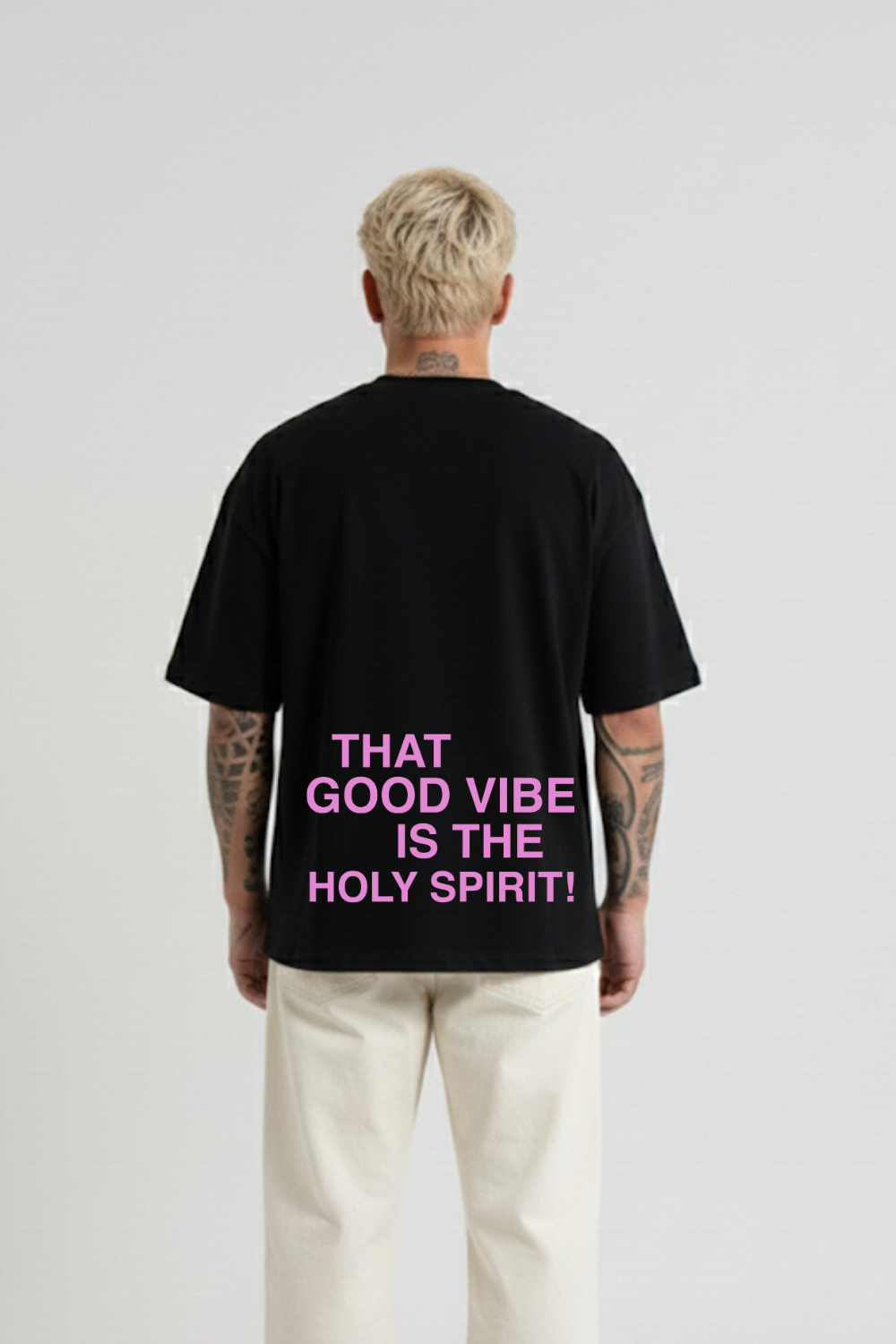Camiseta Heavy Boxy Dois ou Mais - Holy Spirit